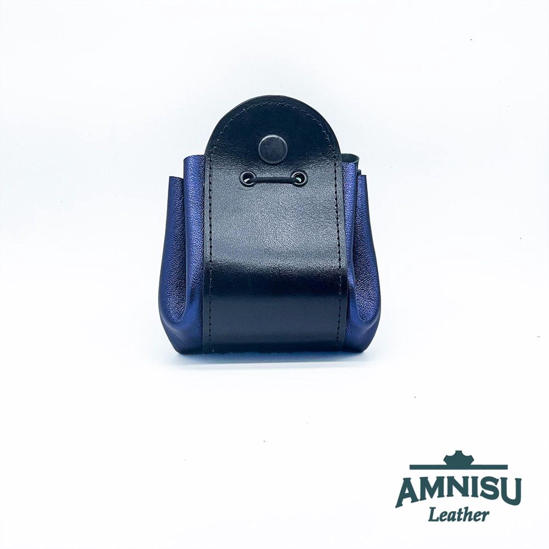 Fekete - metál sötétkék bőr 2in1 szütyő és kockatálca M8031-6012 - játék & sport - szerepjáték - Meska.hu