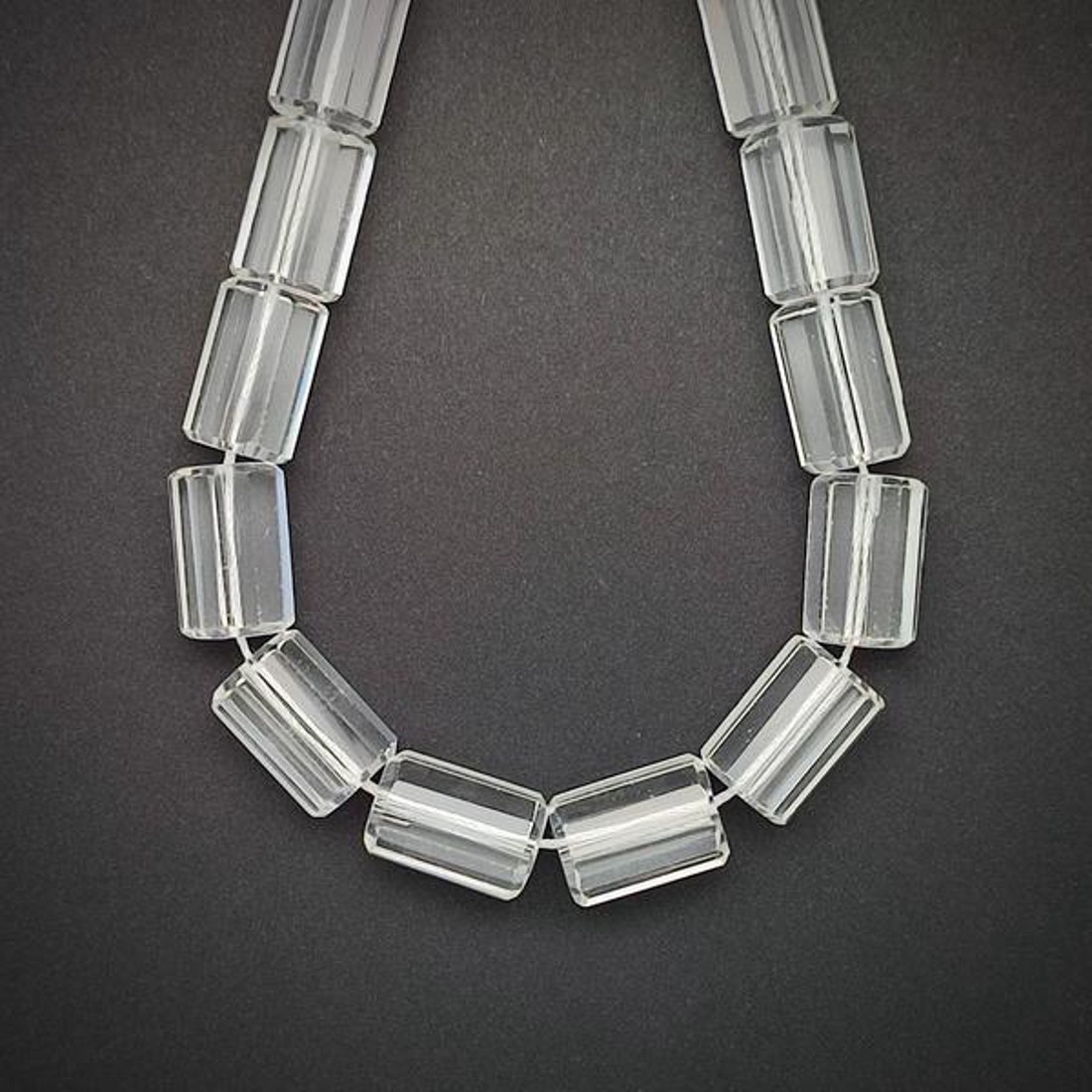 Hegyikristály henger 9x16mm� ékszerkészítő alapanyag (füzér) - kellékek & szerszámok - ásvány alapanyag - ásványfüzér - Meska.hu