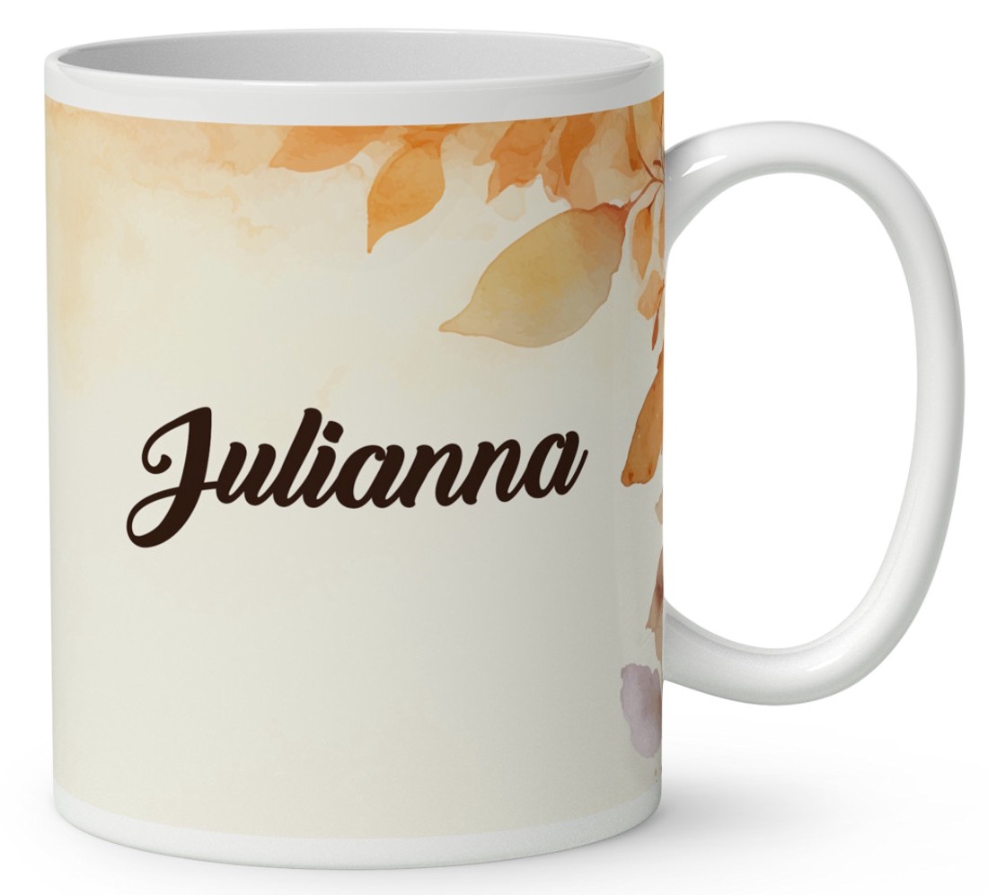 Névvel kérhető - Őszi manó lány és az alma mintás bögre - otthon & életmód - konyhafelszerelés, tálalás - tálalás - bögre & csésze - Meska.hu