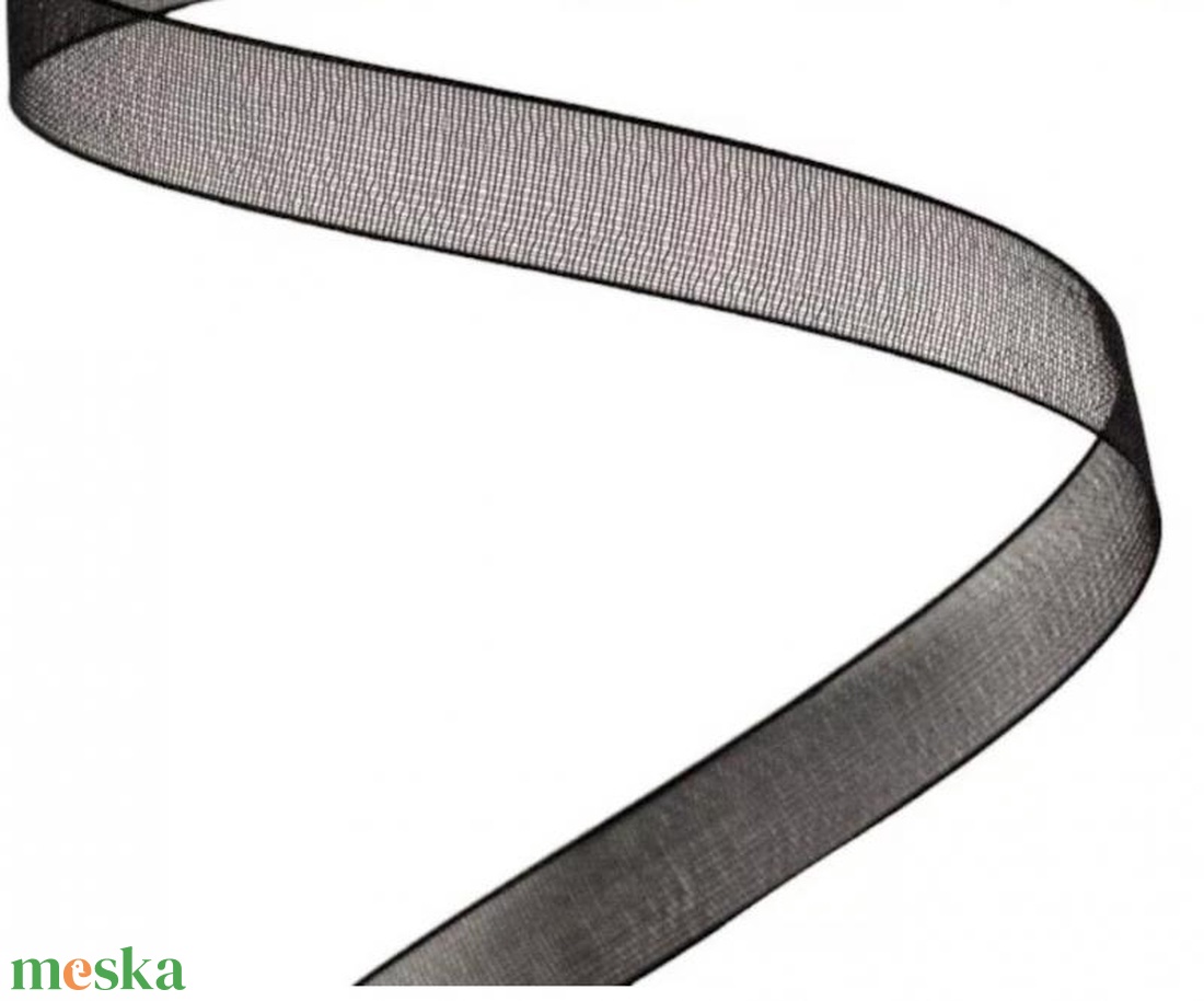 Organza szalag 10mmx20m - fekete - kellékek & szerszámok - rövidáru - szalag, pánt - textilszalag - Meska.hu Organza szalag 10mmx20m - fekete - kellékek & szerszámok - rövidáru - szalag, pánt - textilszalag - Meska.hu