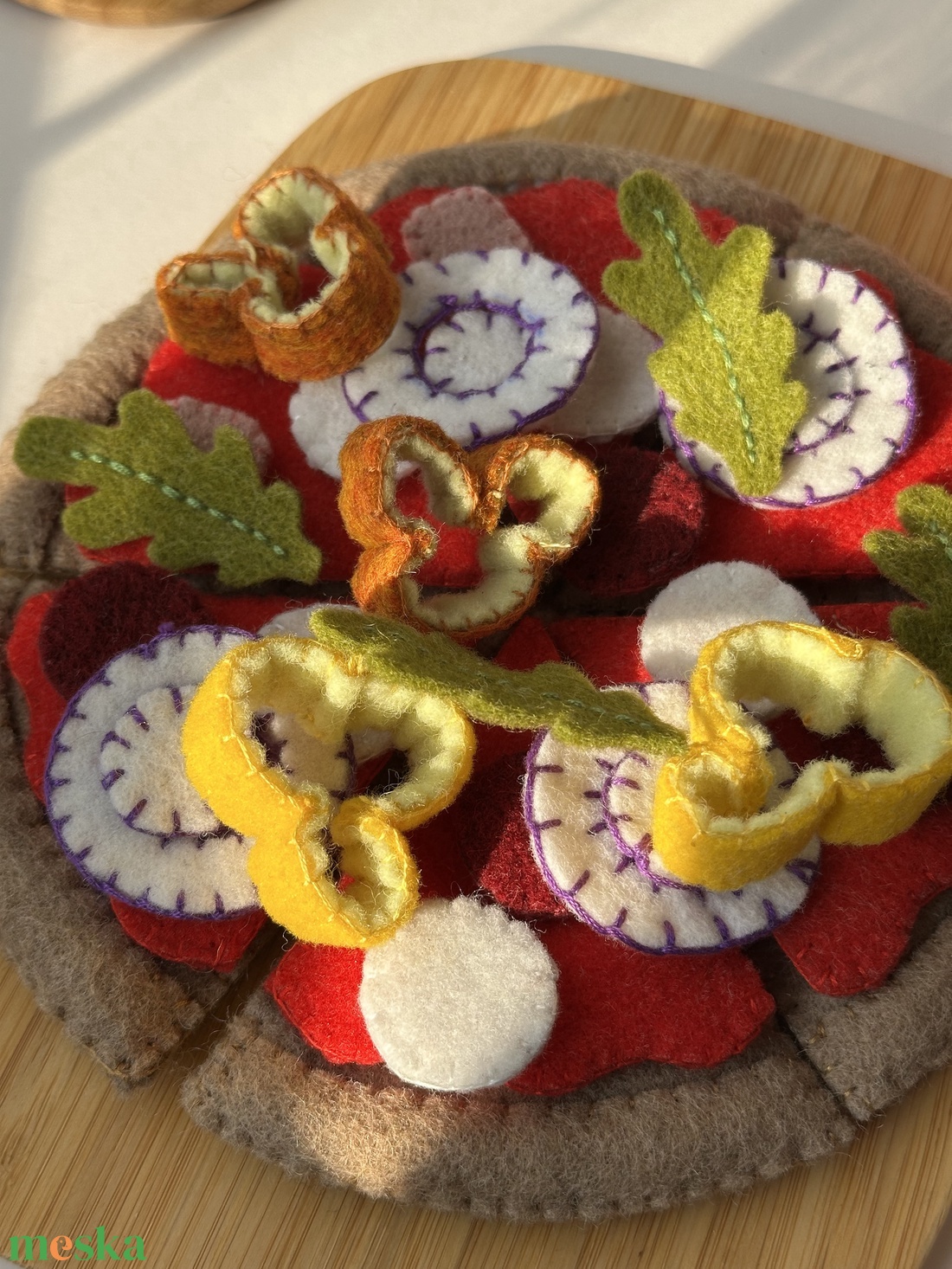 Gyapjúfilc Pizza szett - játék & sport - gyerekkonyha - játék ételek - Meska.hu