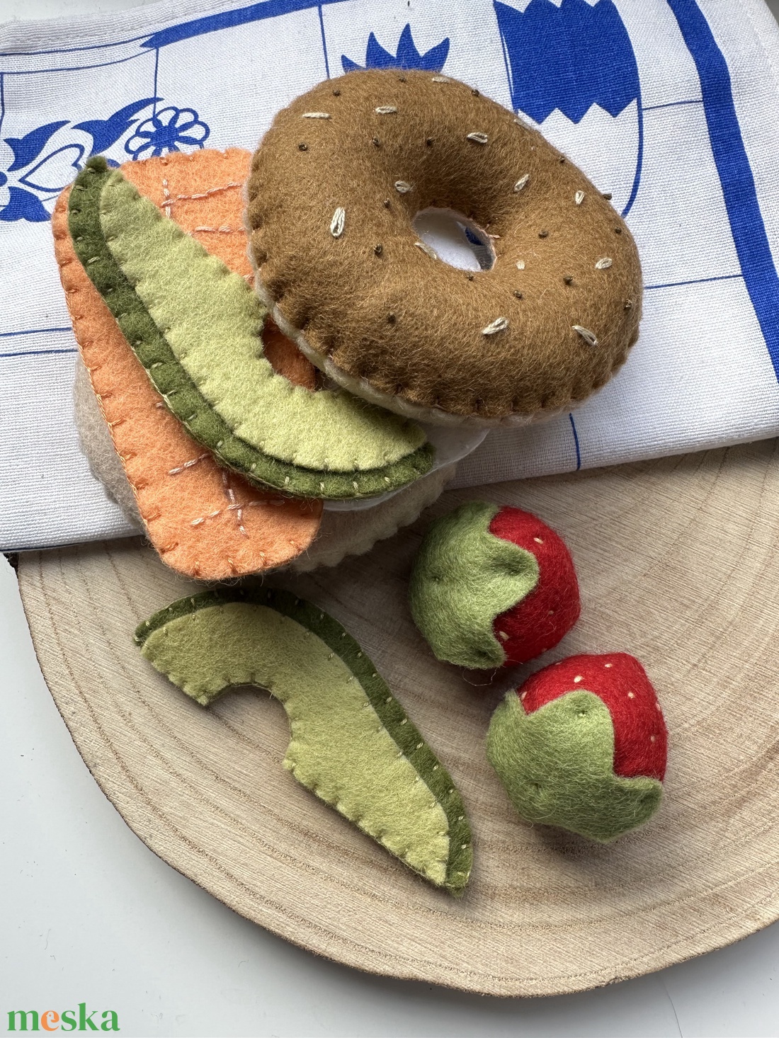 Bagel Szett - játék & sport - gyerekkonyha - játék ételek - Meska.hu