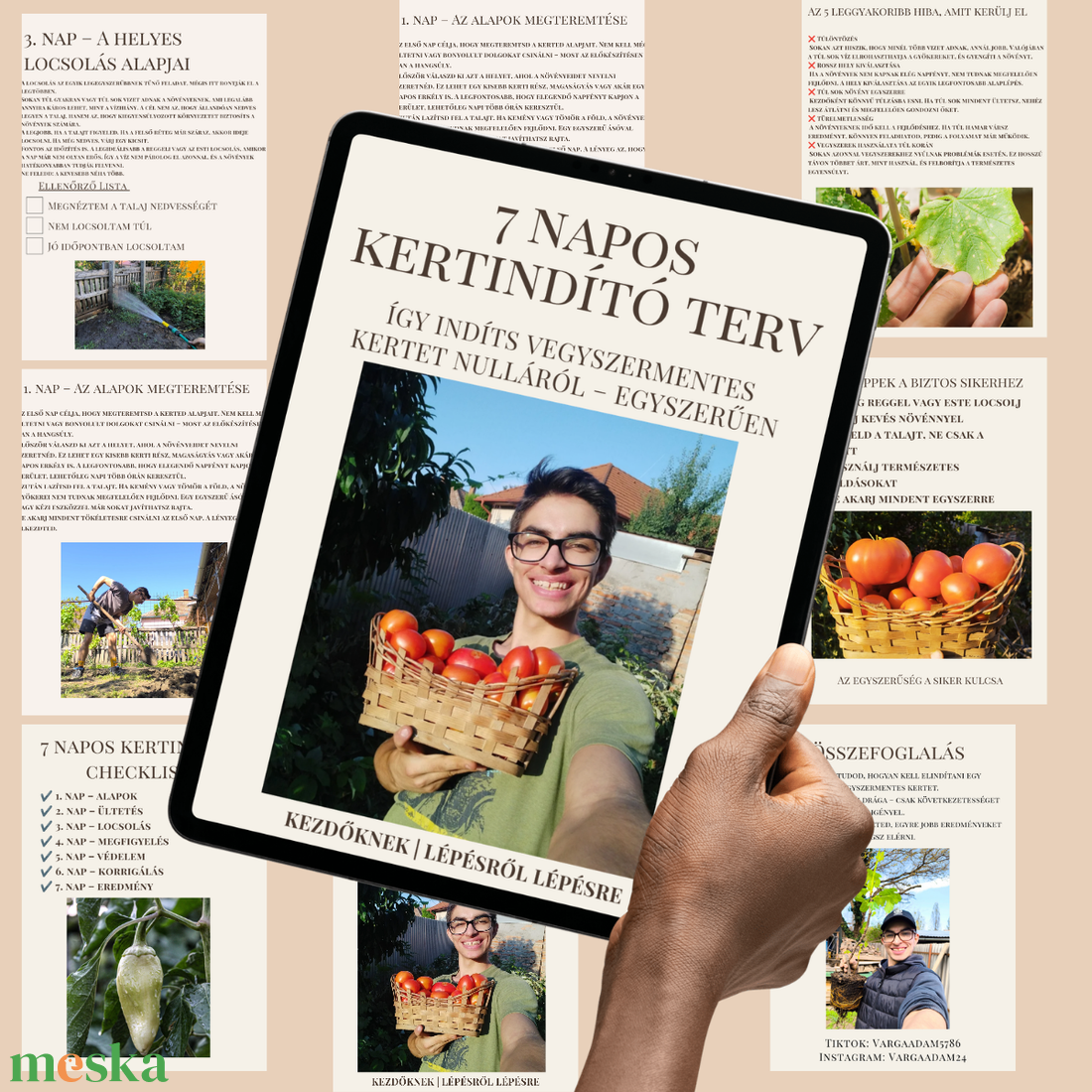 7 napos kertindító terv � Vegyszermentes kert kezdőknek, lépésről lépésre útmutató (PDF) - művészet - grafika & illusztráció - digitális - Meska.hu