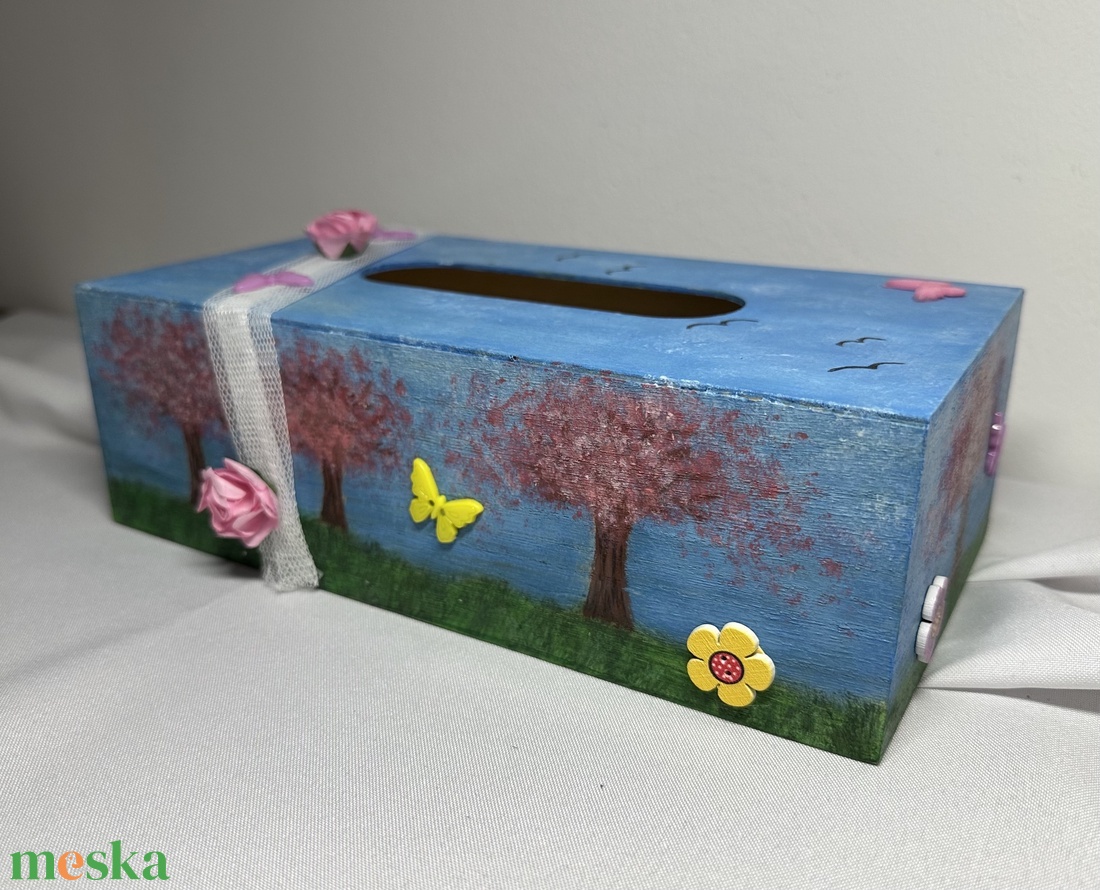 Dekorált zsebkendőtartó (tavasz) - diy (csináld magad) - egységcsomag - Meska.hu Dekorált zsebkendőtartó (tavasz) - diy (csináld magad) - egységcsomag - Meska.hu