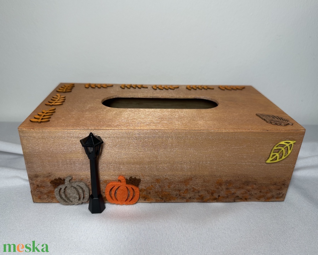 Zsebkendőtartó (ősz) - otthon & életmód - tárolás & rendszerezés - zsebkendőtartó - Meska.hu