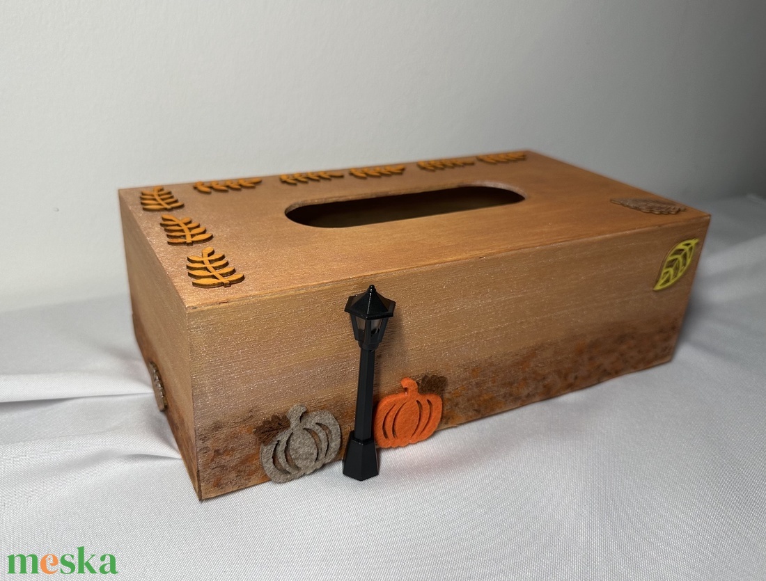 Zsebkendőtartó (ősz) - otthon & életmód - tárolás & rendszerezés - zsebkendőtartó - Meska.hu