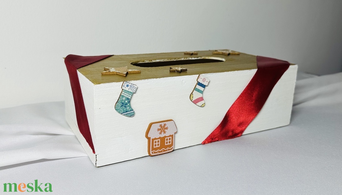 Zsebkendőtartó (tél) - otthon & életmód - dekoráció - asztal és polc dekoráció - asztaldísz - Meska.hu