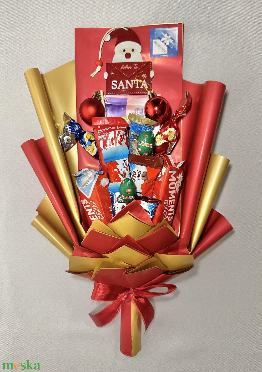 Téli édességcsokor - élelmiszer - édesség - kézműves csokoládé - Meska.hu