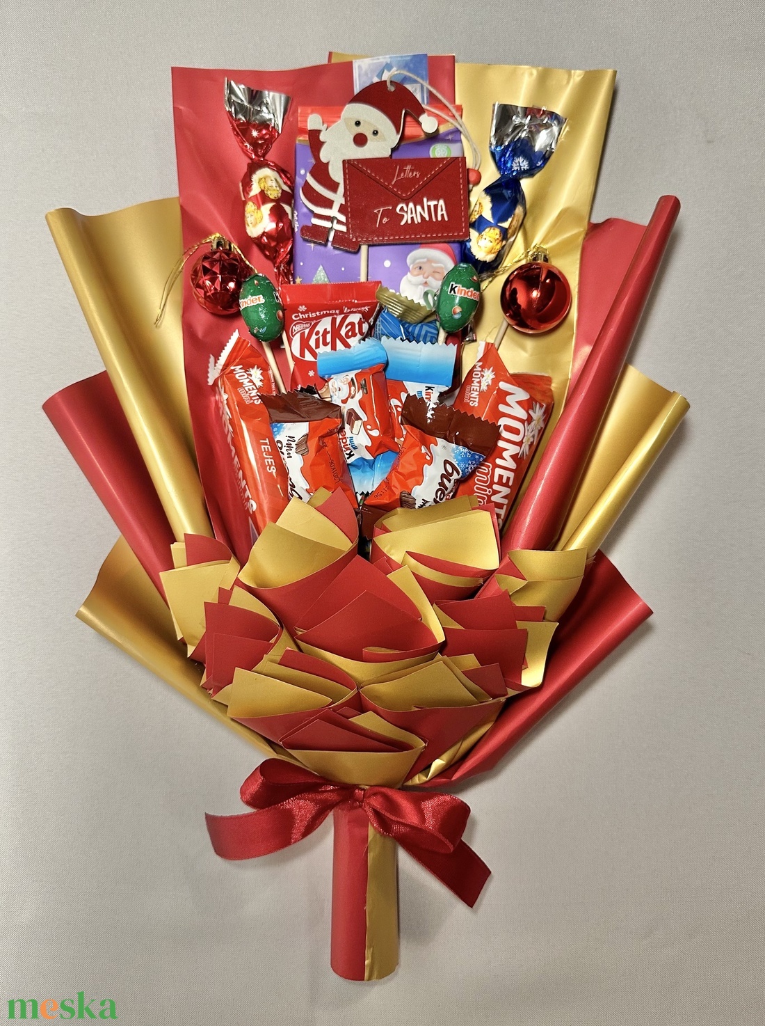 Téli édességcsokor - élelmiszer - édesség - kézműves csokoládé - Meska.hu