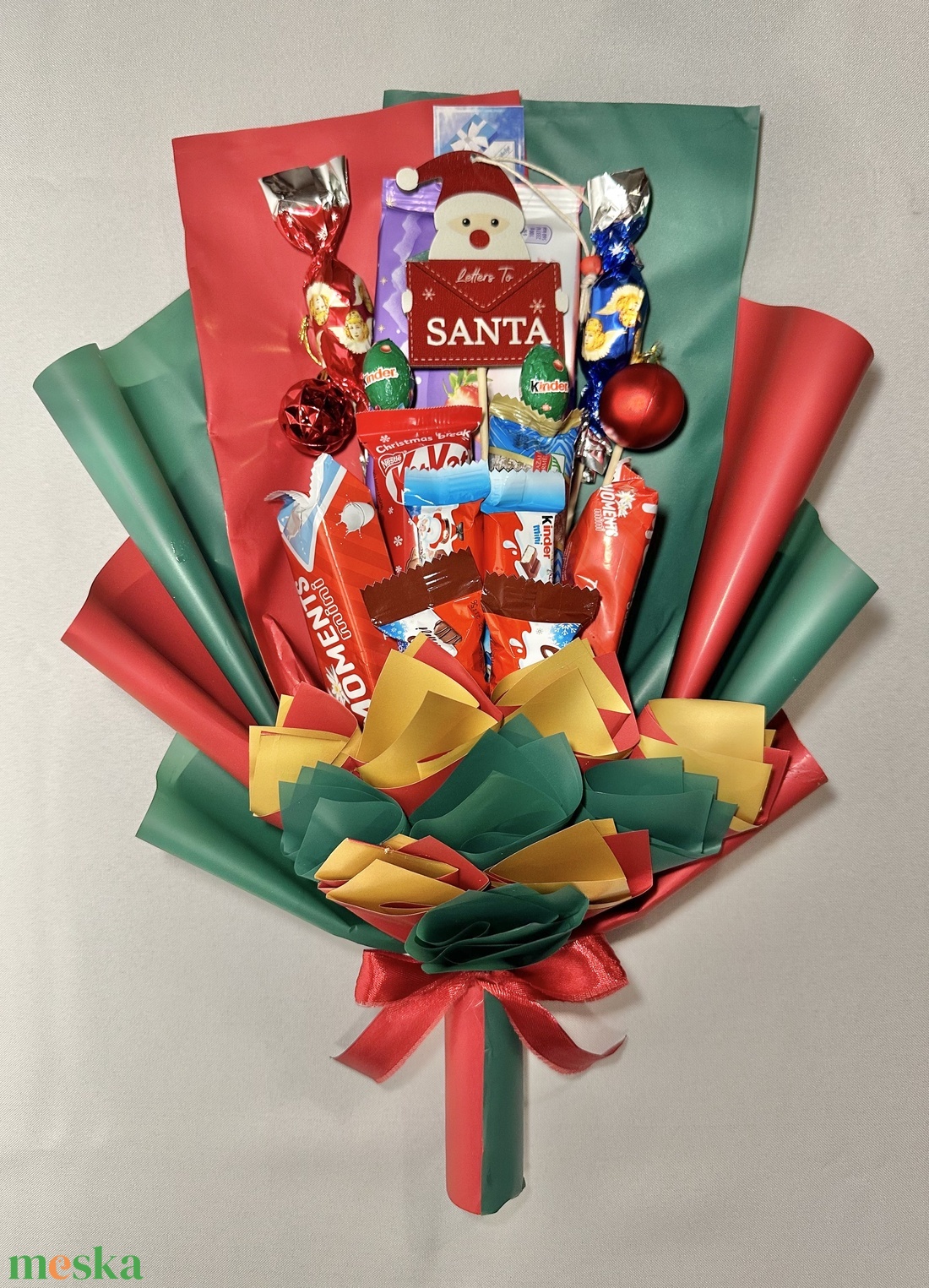 Téli édességcsokor - élelmiszer - édesség - kézműves csokoládé - Meska.hu