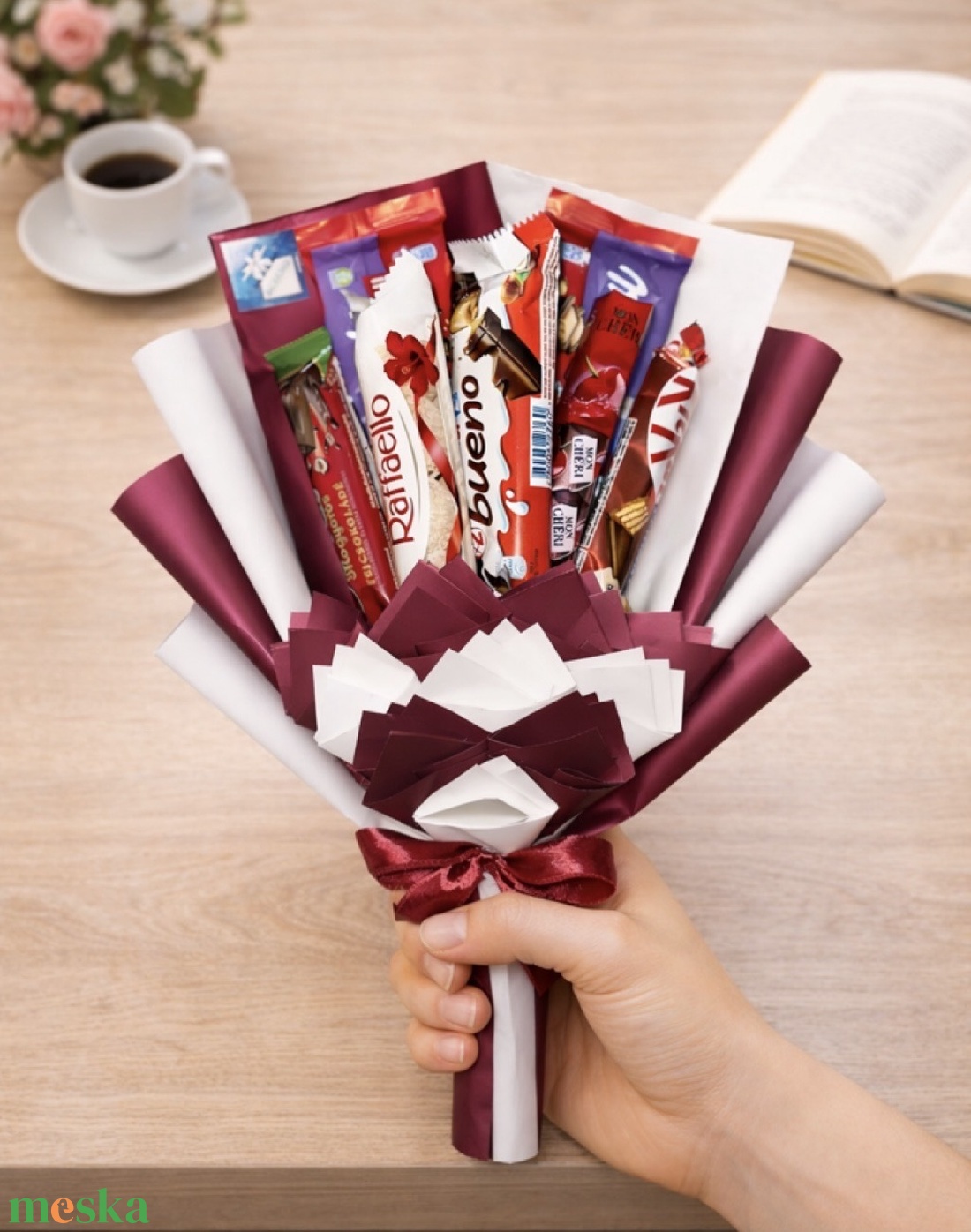 Lányos édességcsokor - élelmiszer - édesség - kézműves csokoládé - Meska.hu