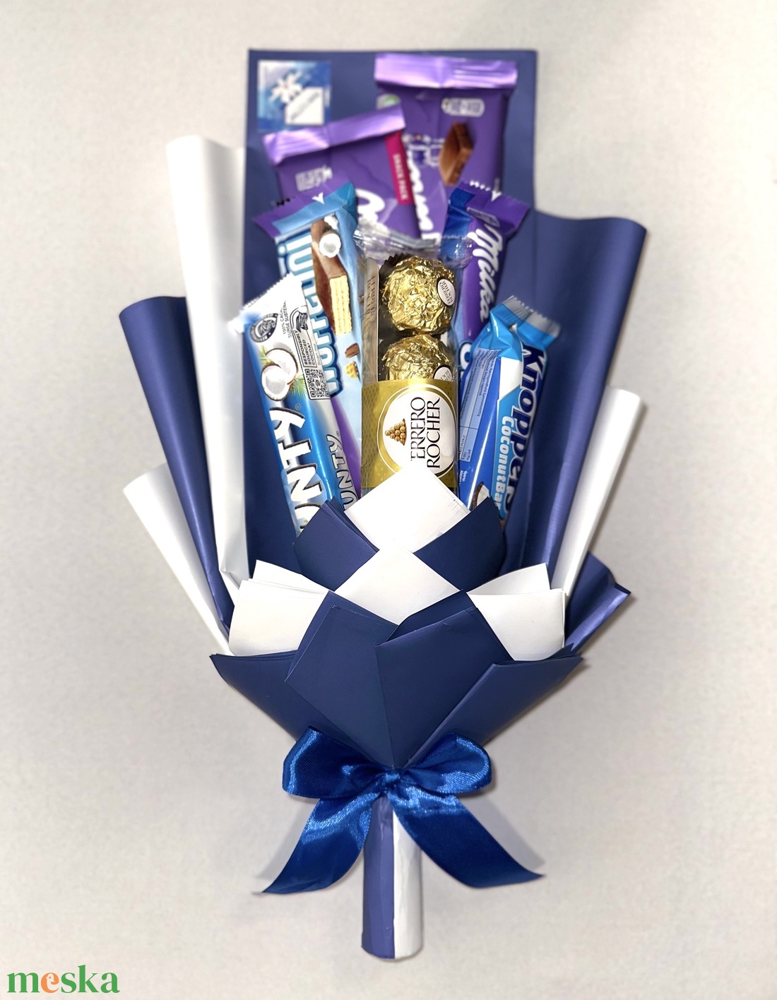 Fiús édességcsokor - élelmiszer - édesség - kézműves csokoládé - Meska.hu