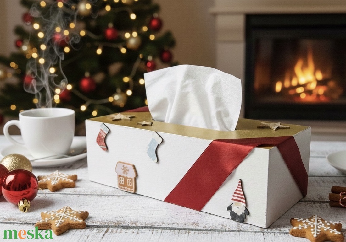 Zsebkendőtartó (tél) - otthon & életmód - dekoráció - asztal és polc dekoráció - asztaldísz - Meska.hu