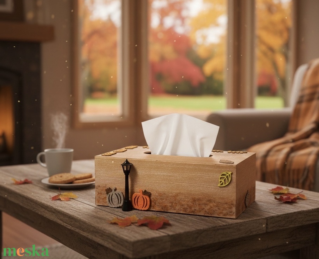 Zsebkendőtartó (ősz) - otthon & életmód - tárolás & rendszerezés - zsebkendőtartó - Meska.hu