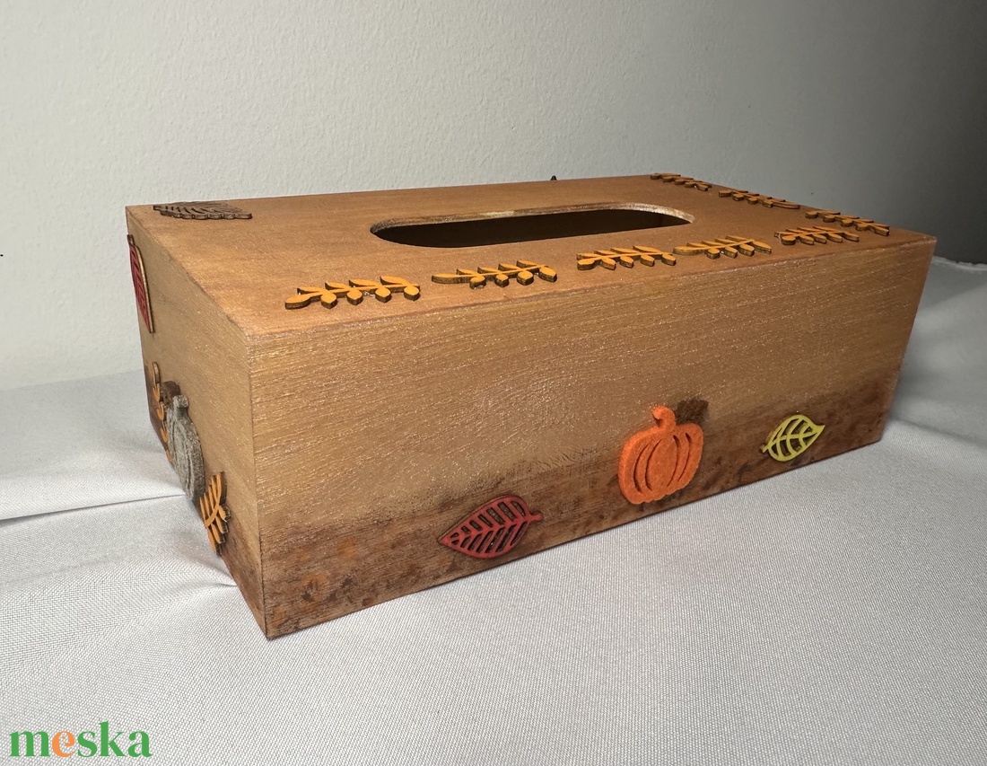 Zsebkendőtartó (ősz) - otthon & életmód - tárolás & rendszerezés - zsebkendőtartó - Meska.hu