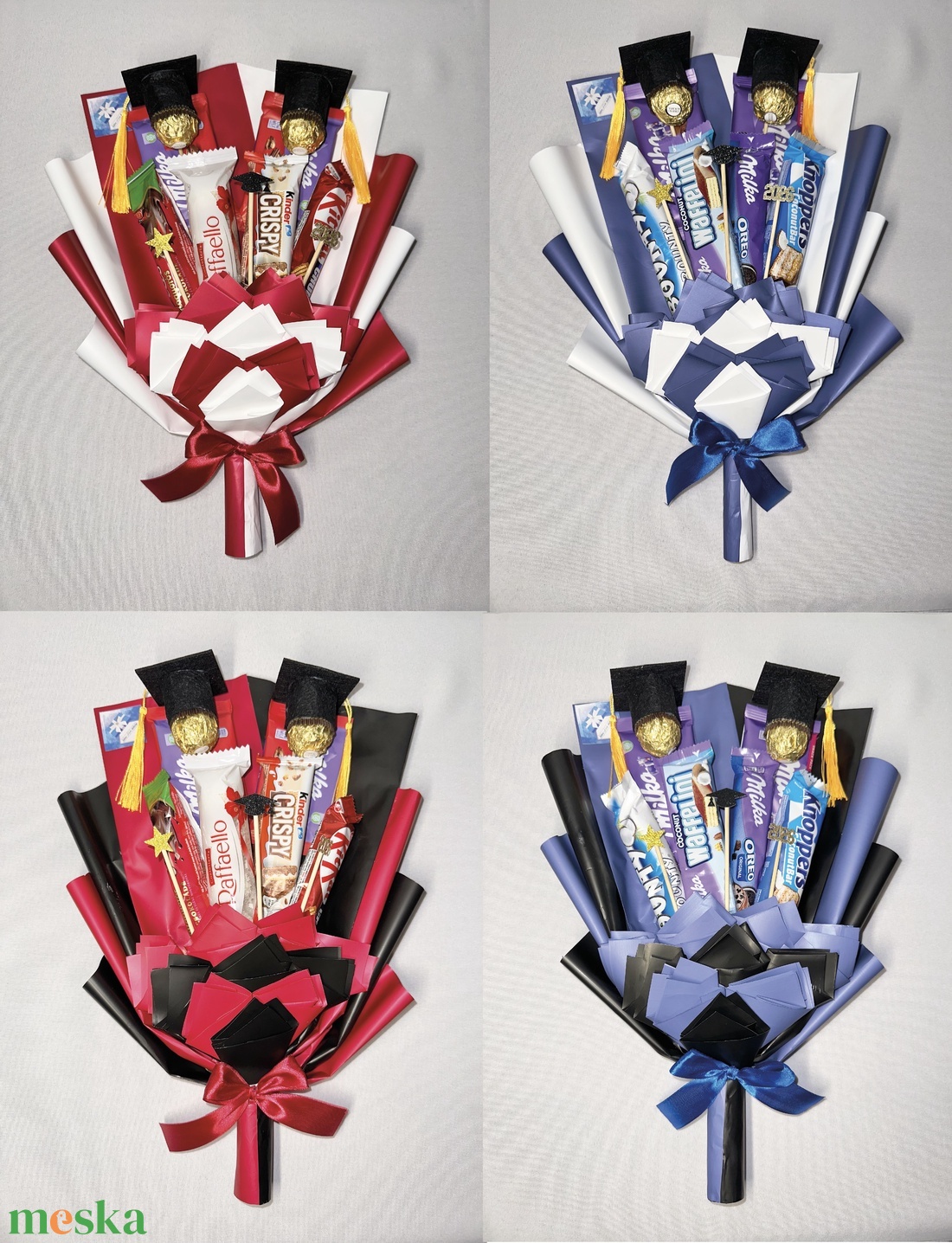 Ballagási édességcsokor - otthon & életmód - virágdekoráció - virágok - virágcsokor - Meska.hu