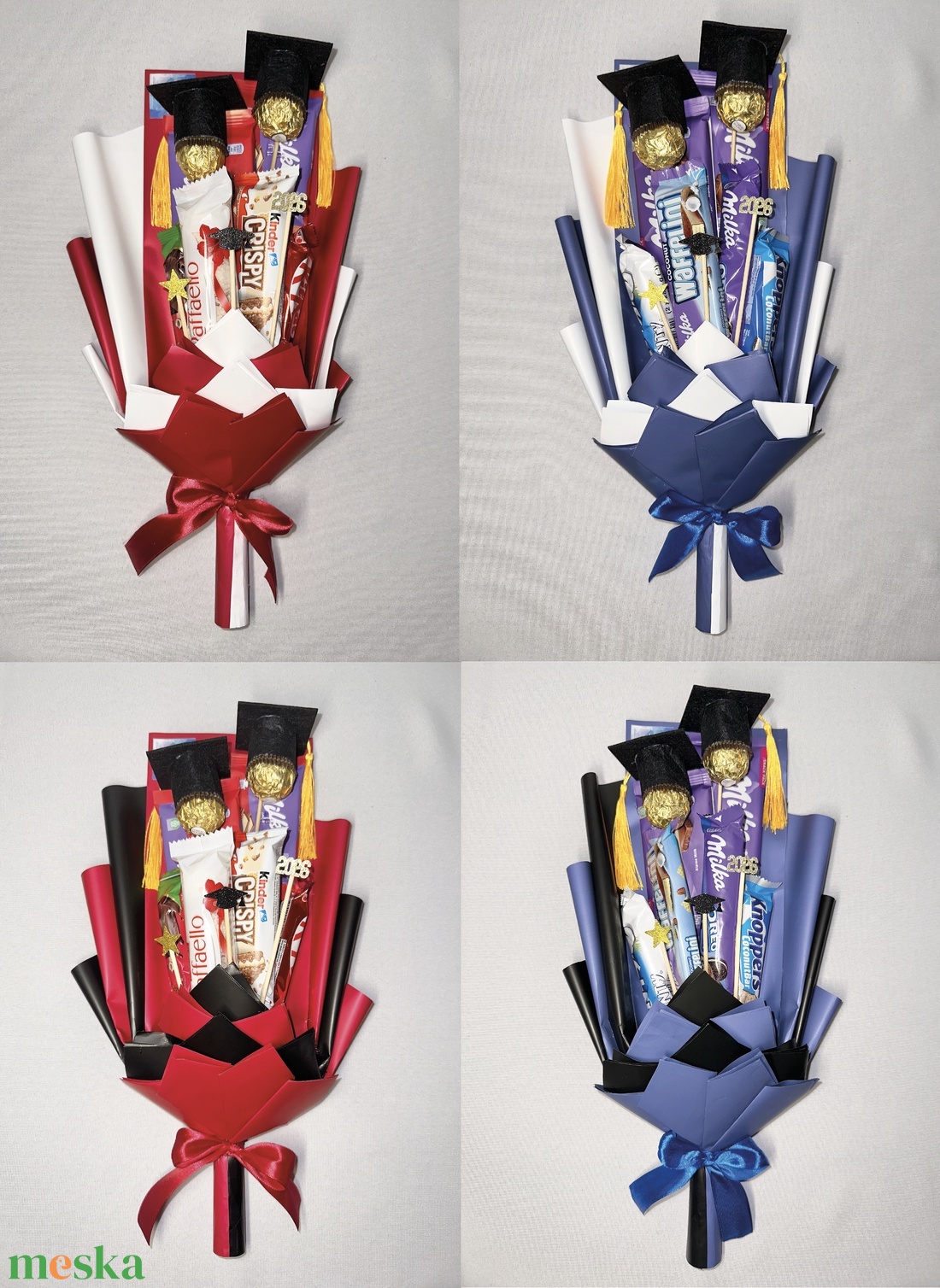 Ballagási édességcsokor - otthon & életmód - virágdekoráció - virágok - virágcsokor - Meska.hu