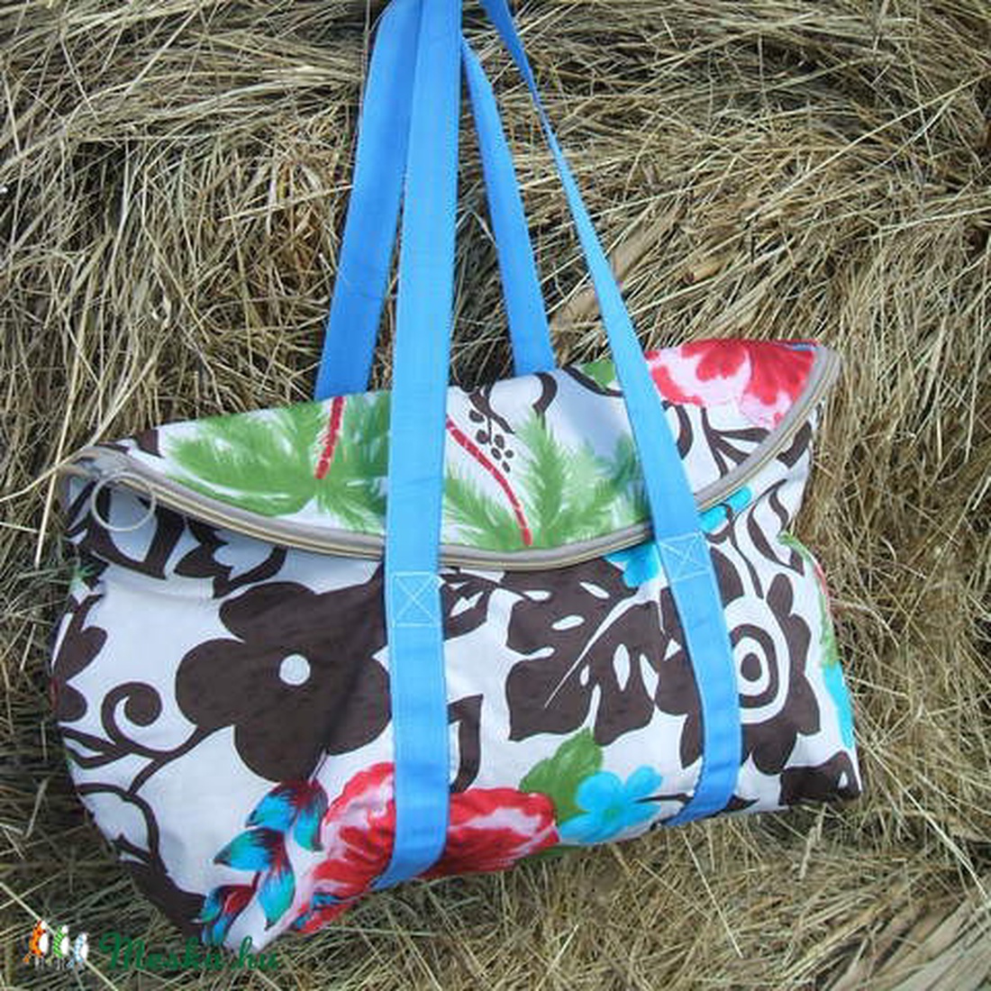 Flamingó virág  egyterű nagy váll táska -  - Meska.hu