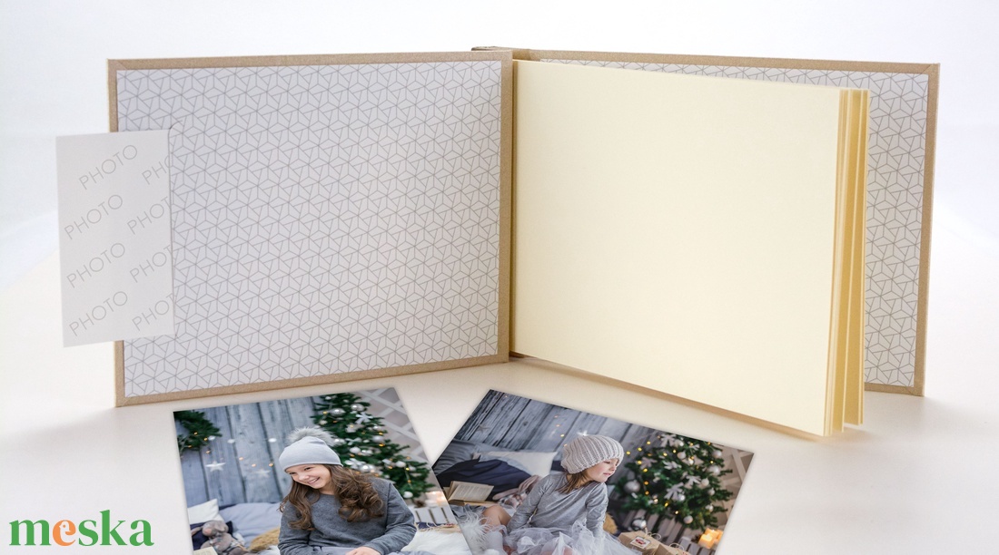 FOTÓALBUM bronz textil hatású ablakos borítóval - otthon & lakás - papír írószer - album & fotóalbum - Meska.hu