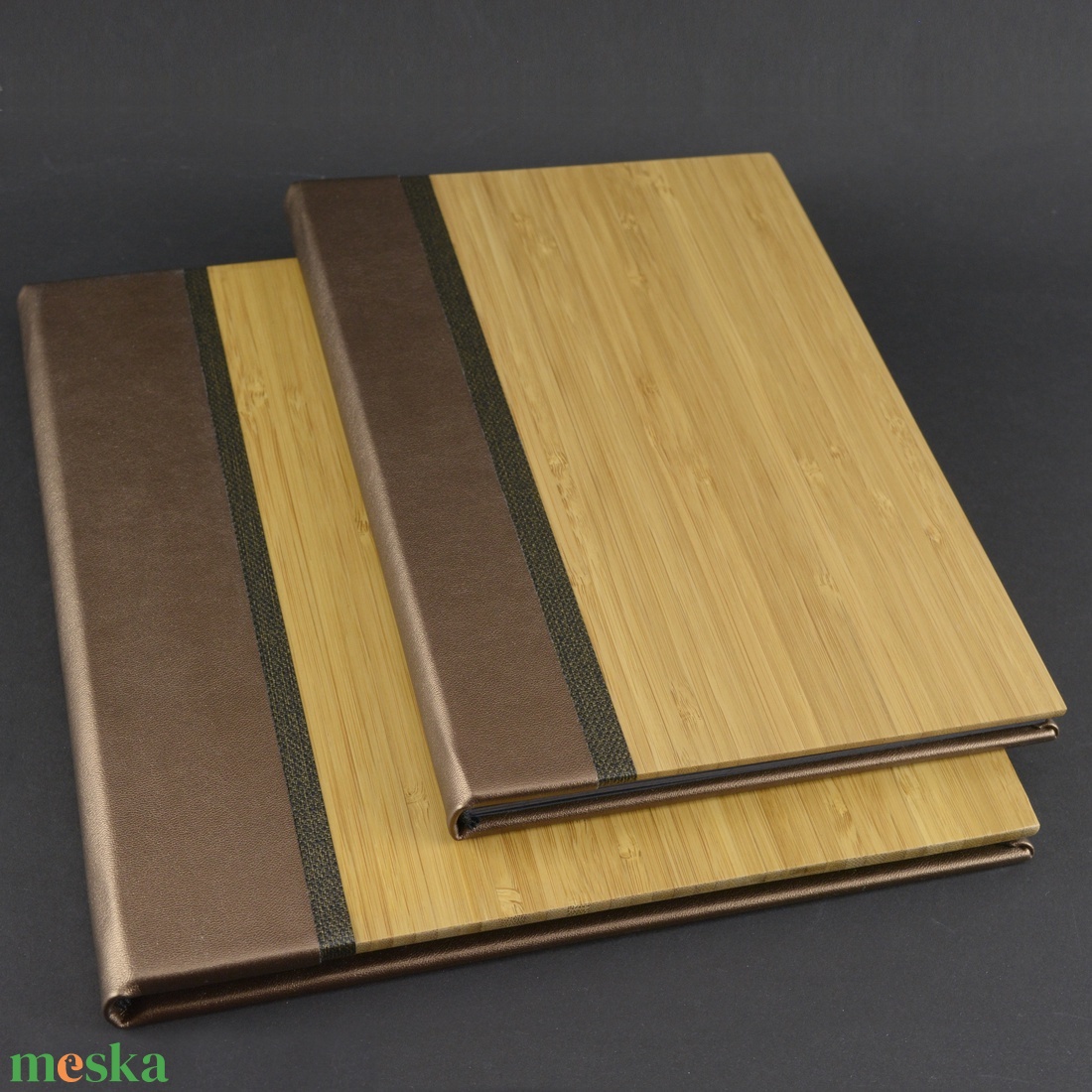 Gravírozható bambusz ALBUM fekete lapokkal, 16x24cm-es - otthon & életmód - papír, írószer - album & fotóalbum - Meska.hu