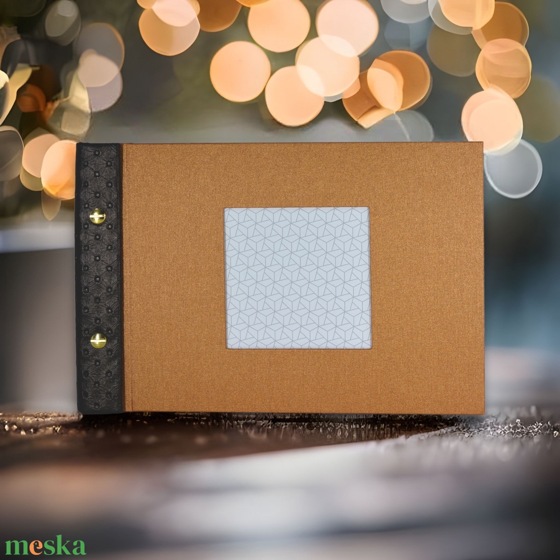 Vörösréz FOTÓALBUM ablakos borítóval - otthon & életmód - papír, írószer - album & fotóalbum - Meska.hu