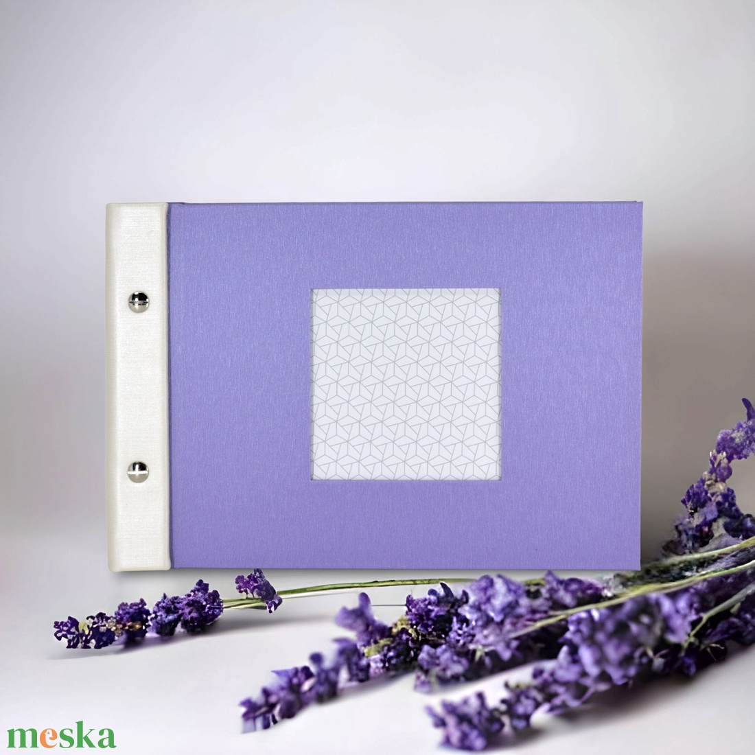 Levendula FOTÓALBUM ablakos borítóval - otthon & életmód - papír, írószer - album & fotóalbum - Meska.hu