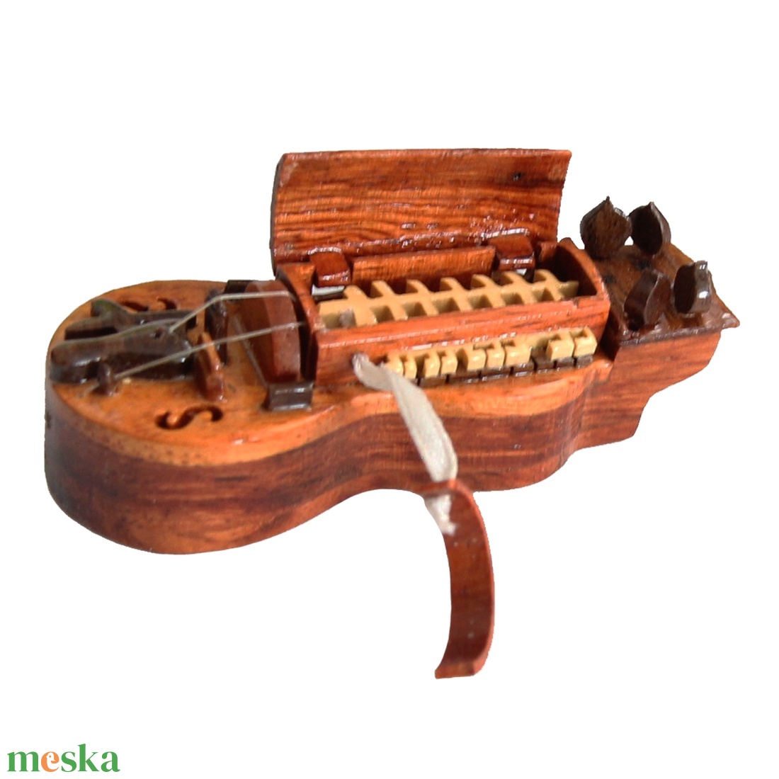 Fa mini hangszer - otthon & életmód - dekoráció - dekoratív figurák és szobrok - Meska.hu