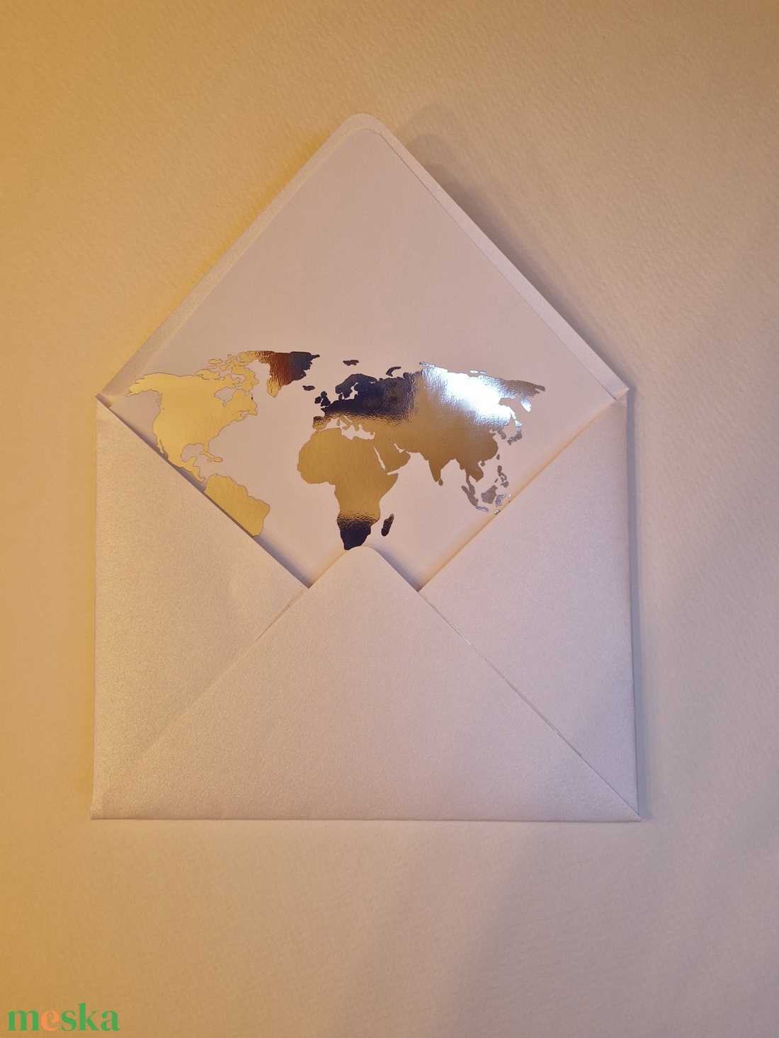 Ezüst boríték - esküvő - meghívó & kártya - menü - Meska.hu