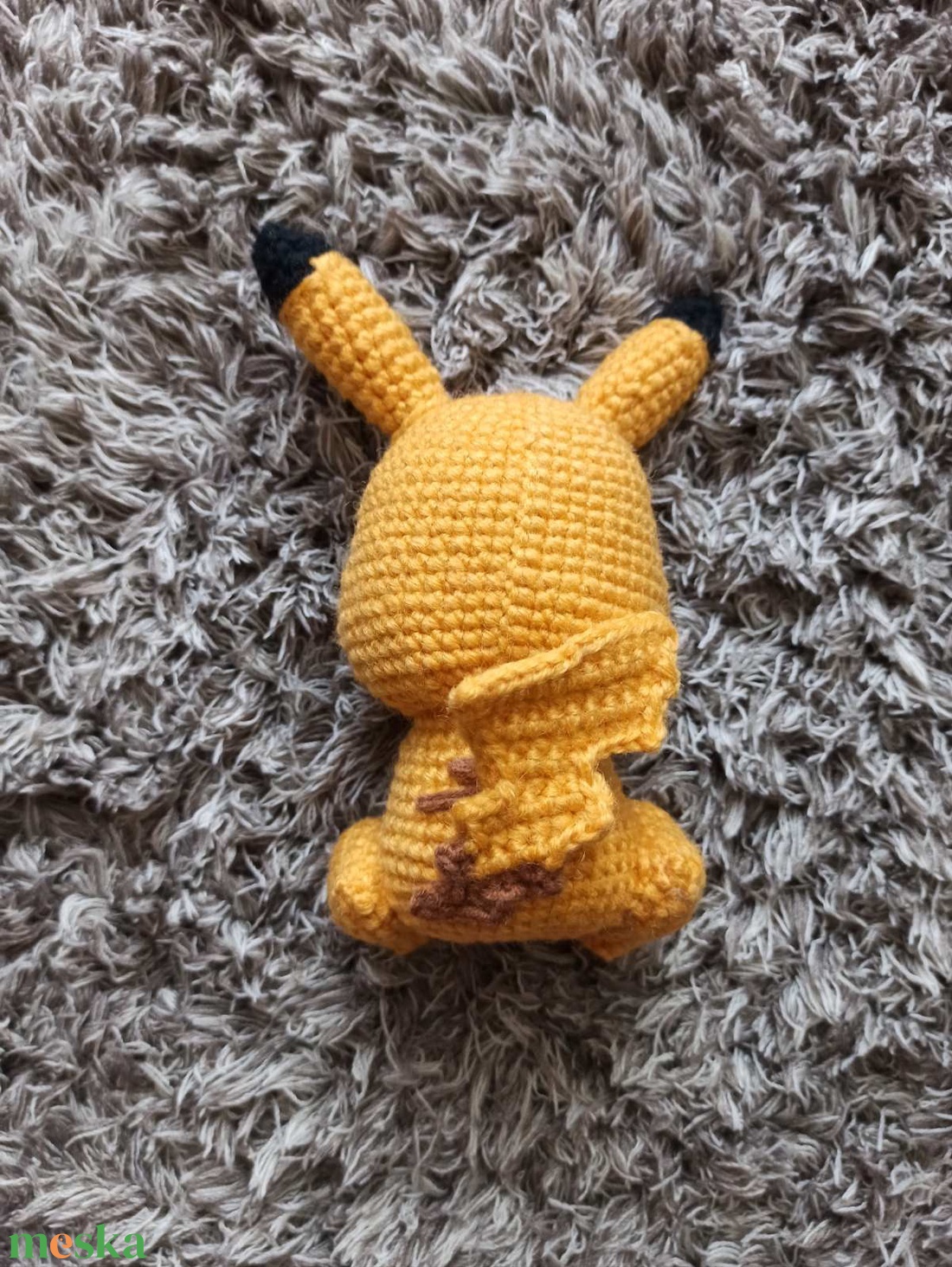 Horgolt Pikachu - karácsony - karácsonyi lakásdekoráció - karácsonyi manók, figurák - Meska.hu