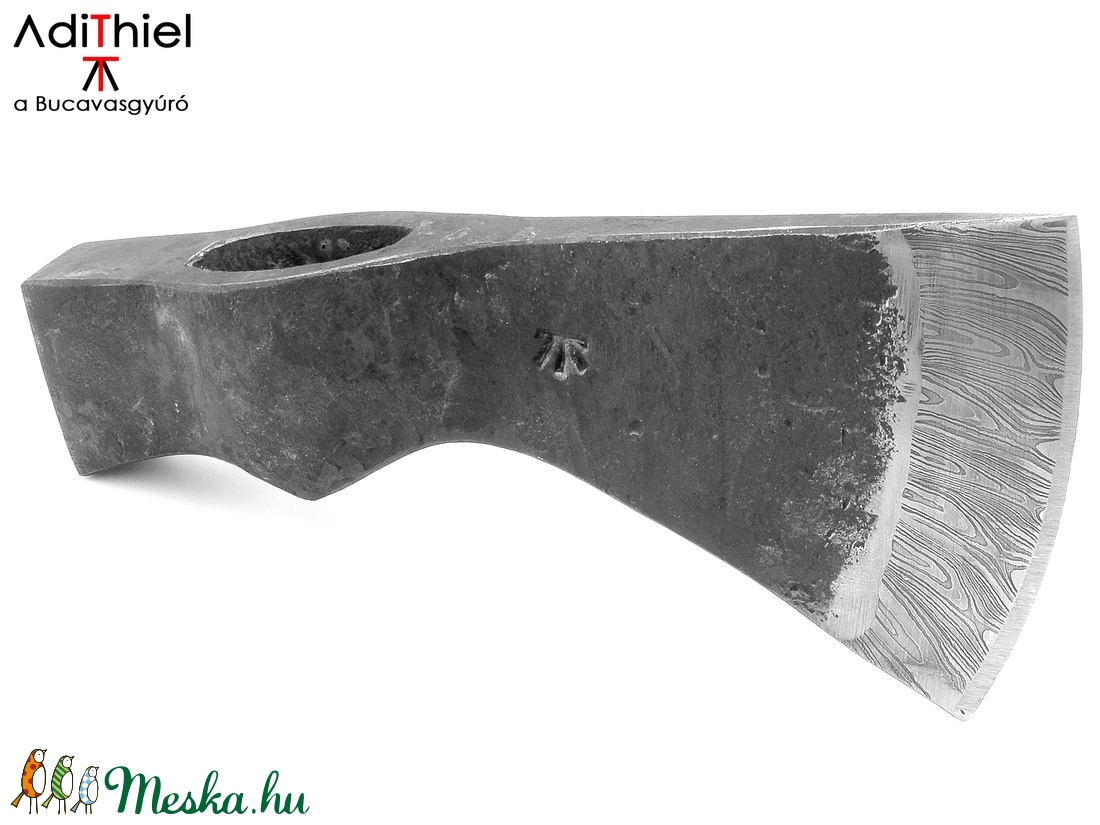 Kovácsolt acél bushcraft balta damaszkolt éllel, edzett fokkal, [F_09b] -  - Meska.hu