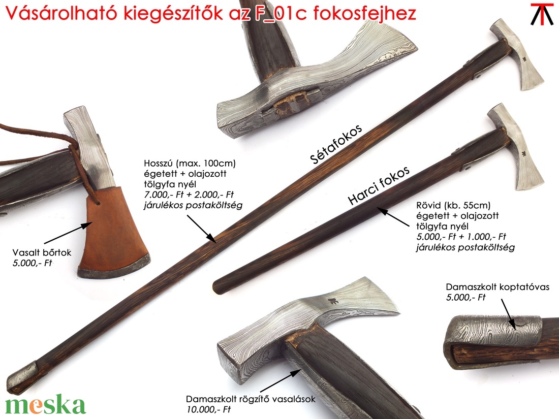 Damaszkolt kun fokos, [F_01c] - otthon & életmód - ház & kert - szerszám & eszközök - Meska.hu
