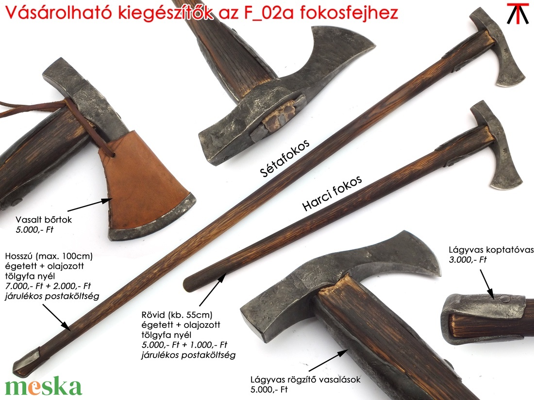 Kovácsolt acél kanász fokos, [F_02a] - otthon & életmód - ház & kert - szerszám & eszközök - Meska.hu