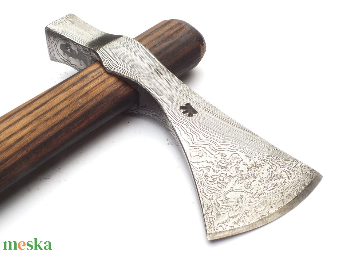 Nyelezett damaszkolt amerikai Tomahawk, [FCN_01c] - otthon & életmód - ház & kert - szerszám & eszközök - Meska.hu