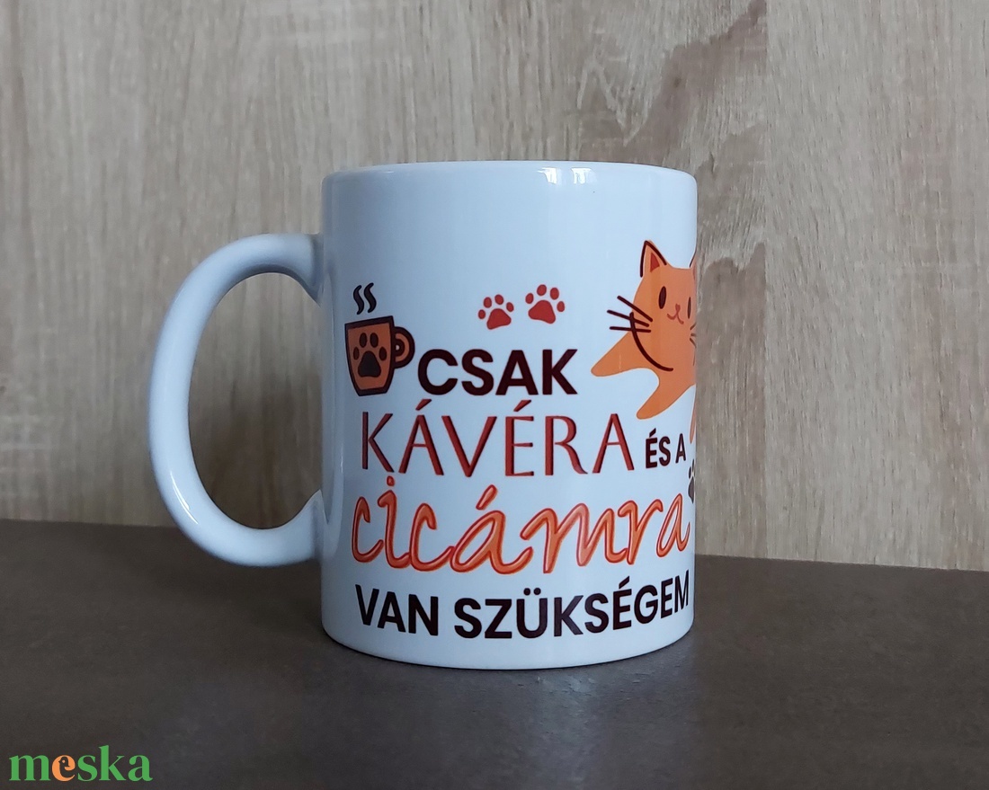 Bögre - kávé és cica - otthon & életmód - konyhafelszerelés, tálalás - tálalás - bögre & csésze - Meska.hu