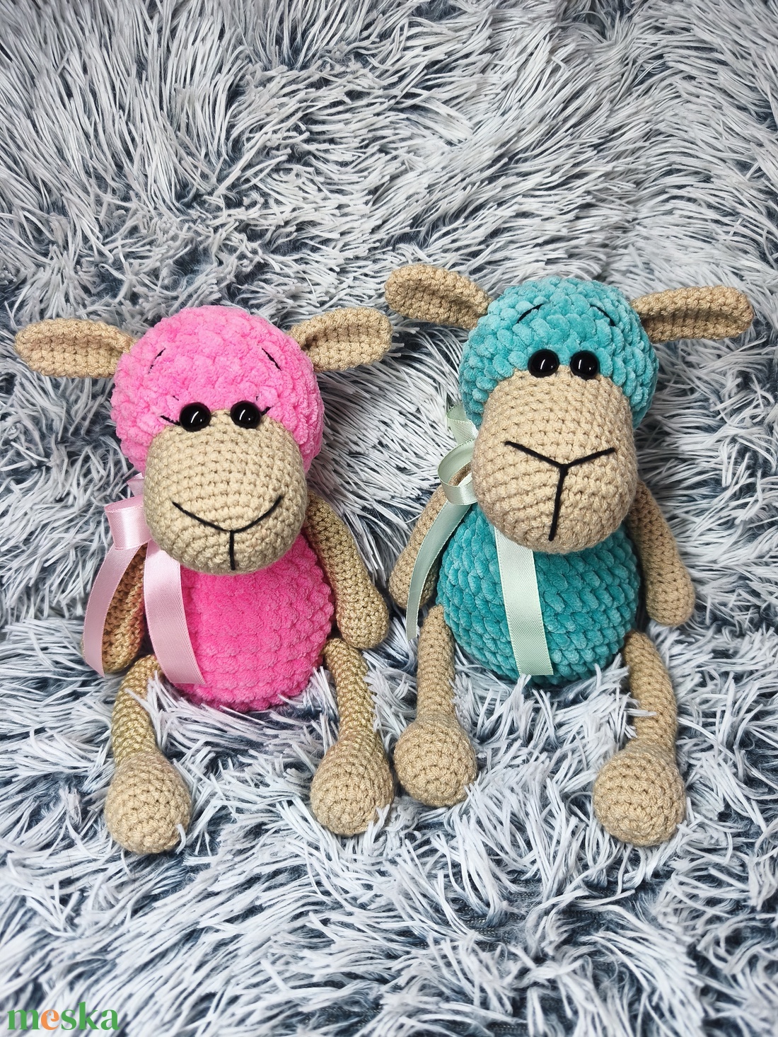 Horgolt bárány - játék & sport - plüssállat & játékfigura - plüss bárány - Meska.hu