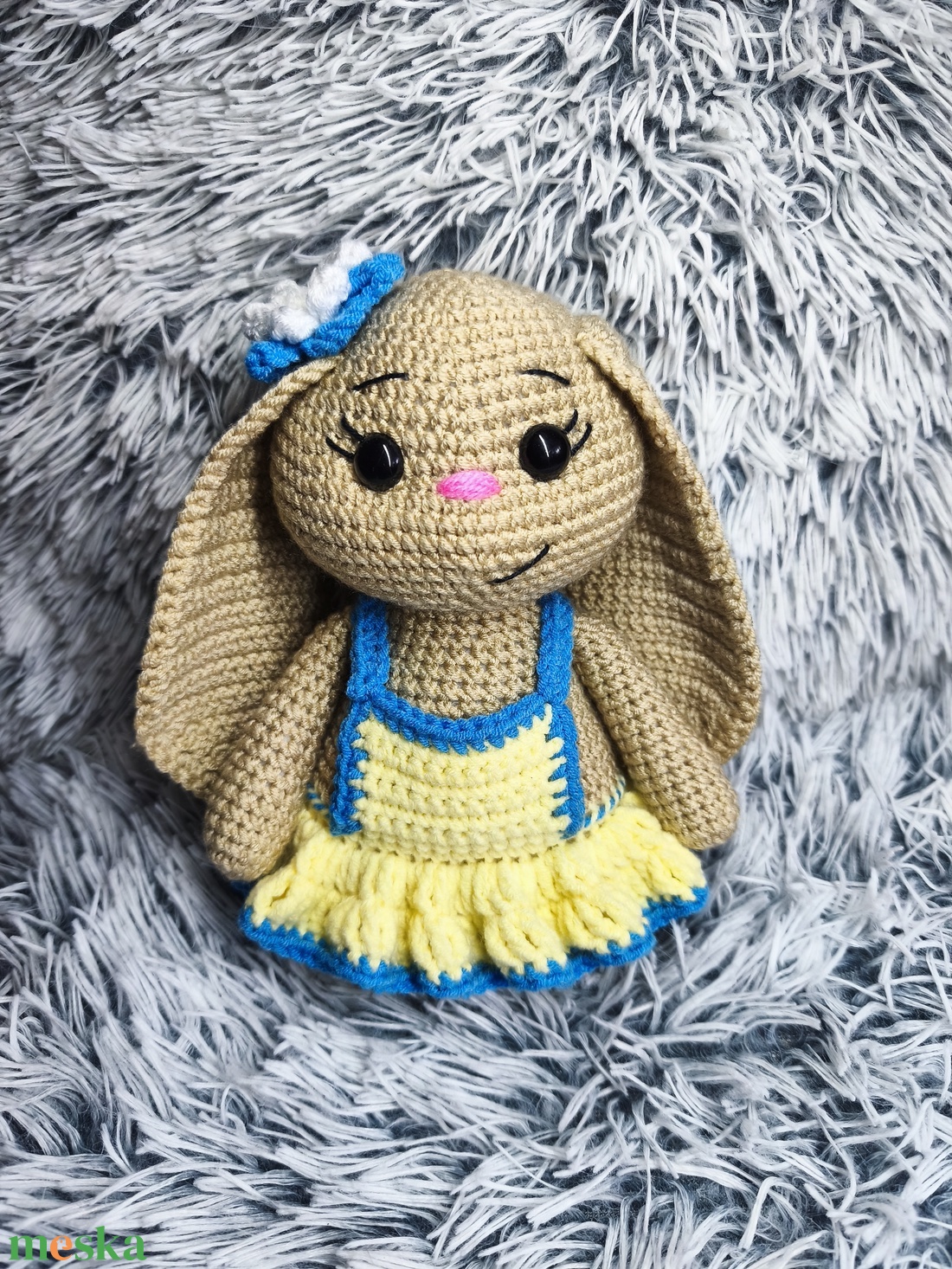 Horgolt nyuszi - játék & sport - plüssállat & játékfigura - nyuszi - Meska.hu