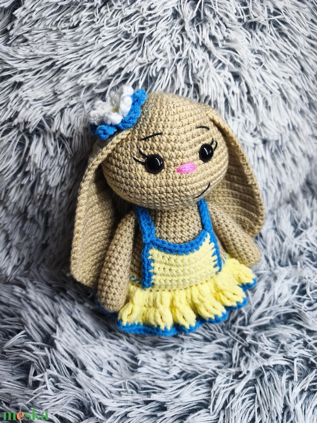 Horgolt nyuszi - játék & sport - plüssállat & játékfigura - nyuszi - Meska.hu