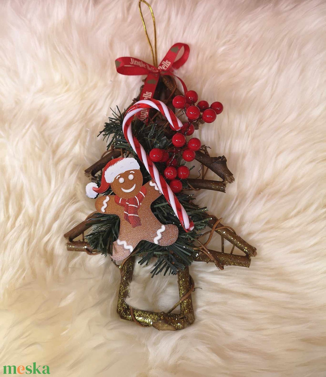 Kopogtató - karácsony - karácsonyi lakásdekoráció - karácsonyi ajtódíszek - Meska.hu