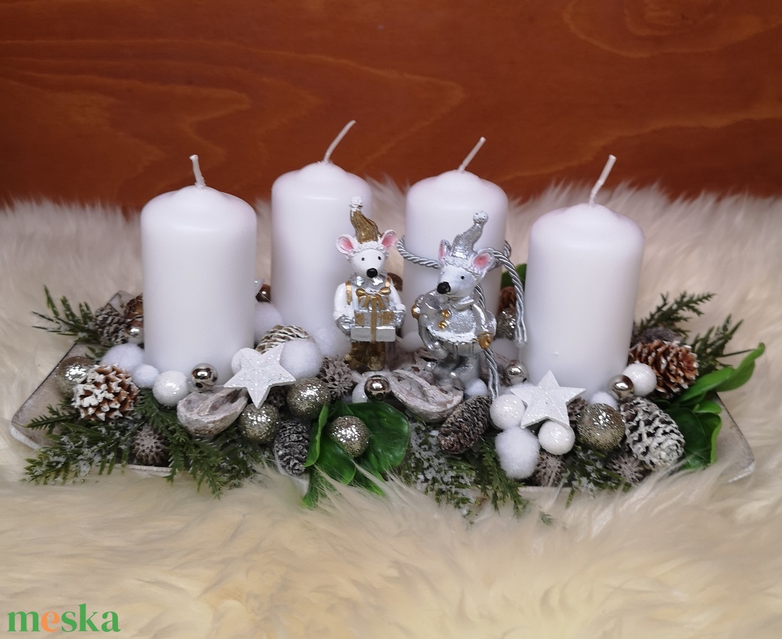  asztaldísz - karácsony - adventi díszek - adventi asztaldísz - Meska.hu