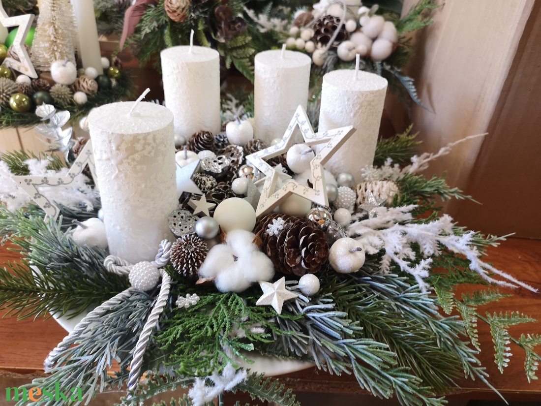  asztaldísz - karácsony - adventi díszek - adventi asztaldísz - Meska.hu