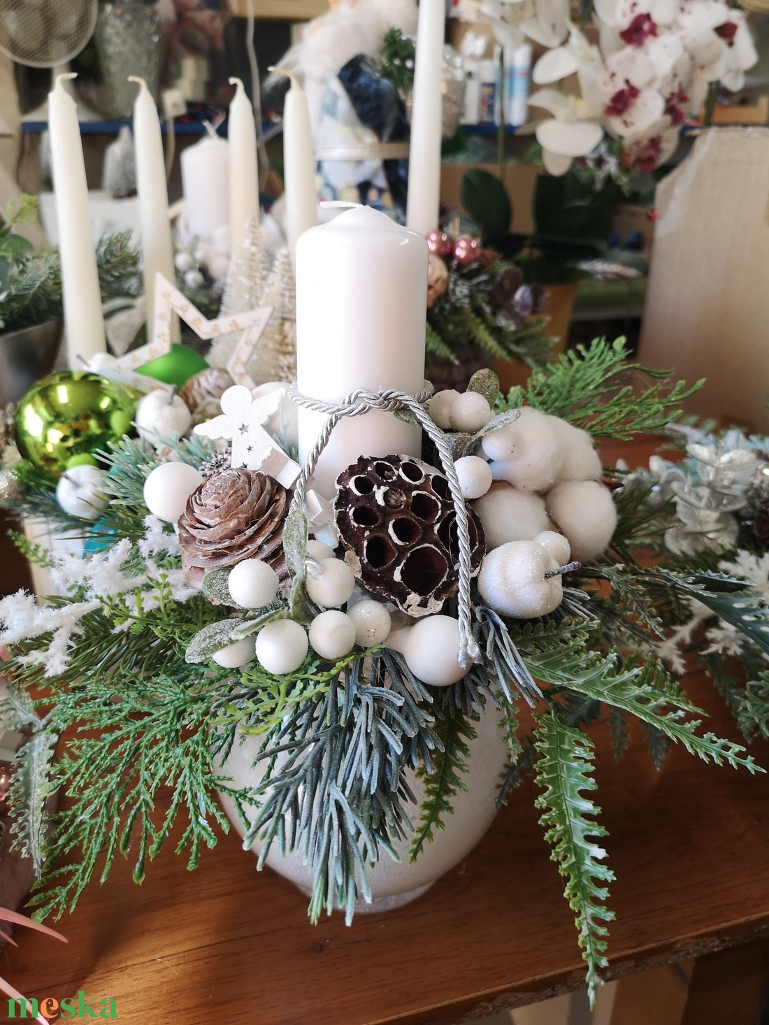  asztaldísz - karácsony - adventi díszek - adventi asztaldísz - Meska.hu