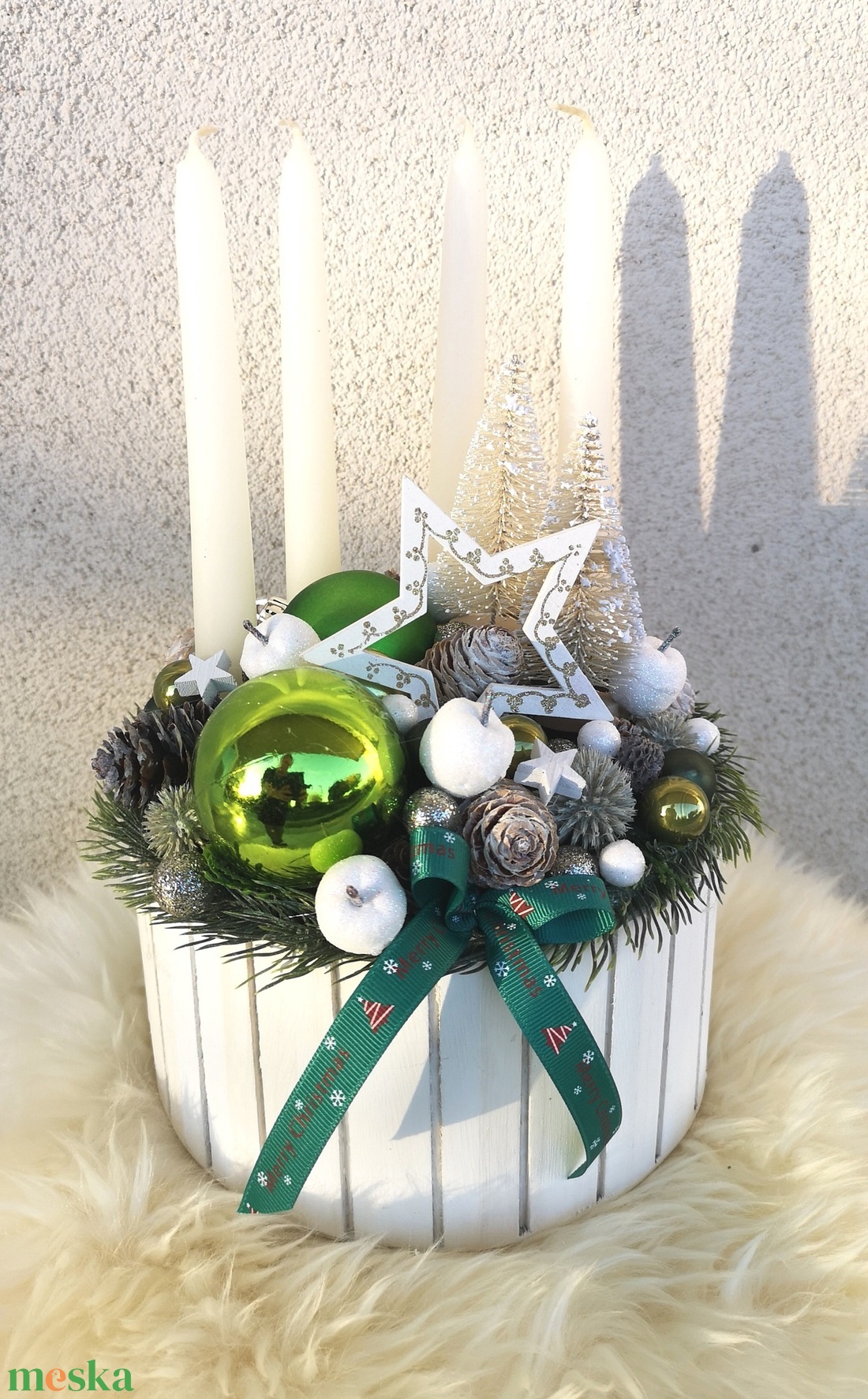  asztaldísz - karácsony - adventi díszek - adventi asztaldísz - Meska.hu