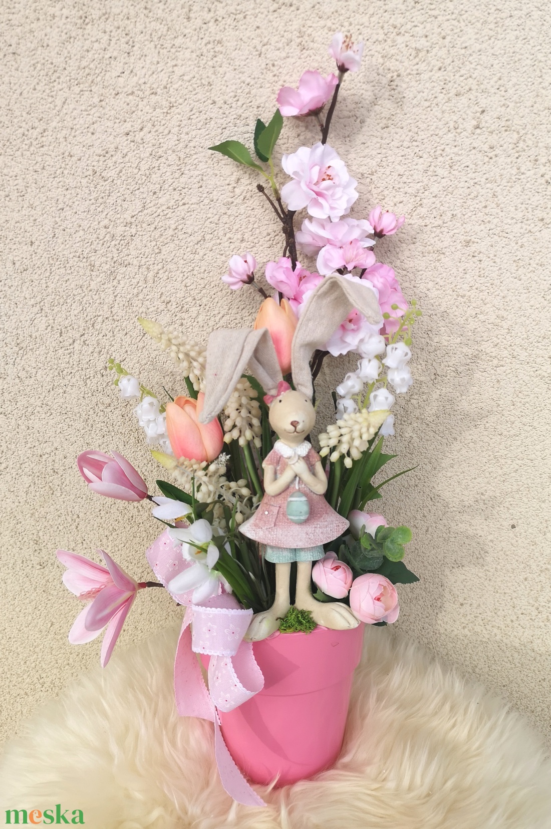  asztaldísz - ünnepi díszek, dekorációk - húsvéti díszek és dekorációk - húsvéti virágos díszek - Meska.hu