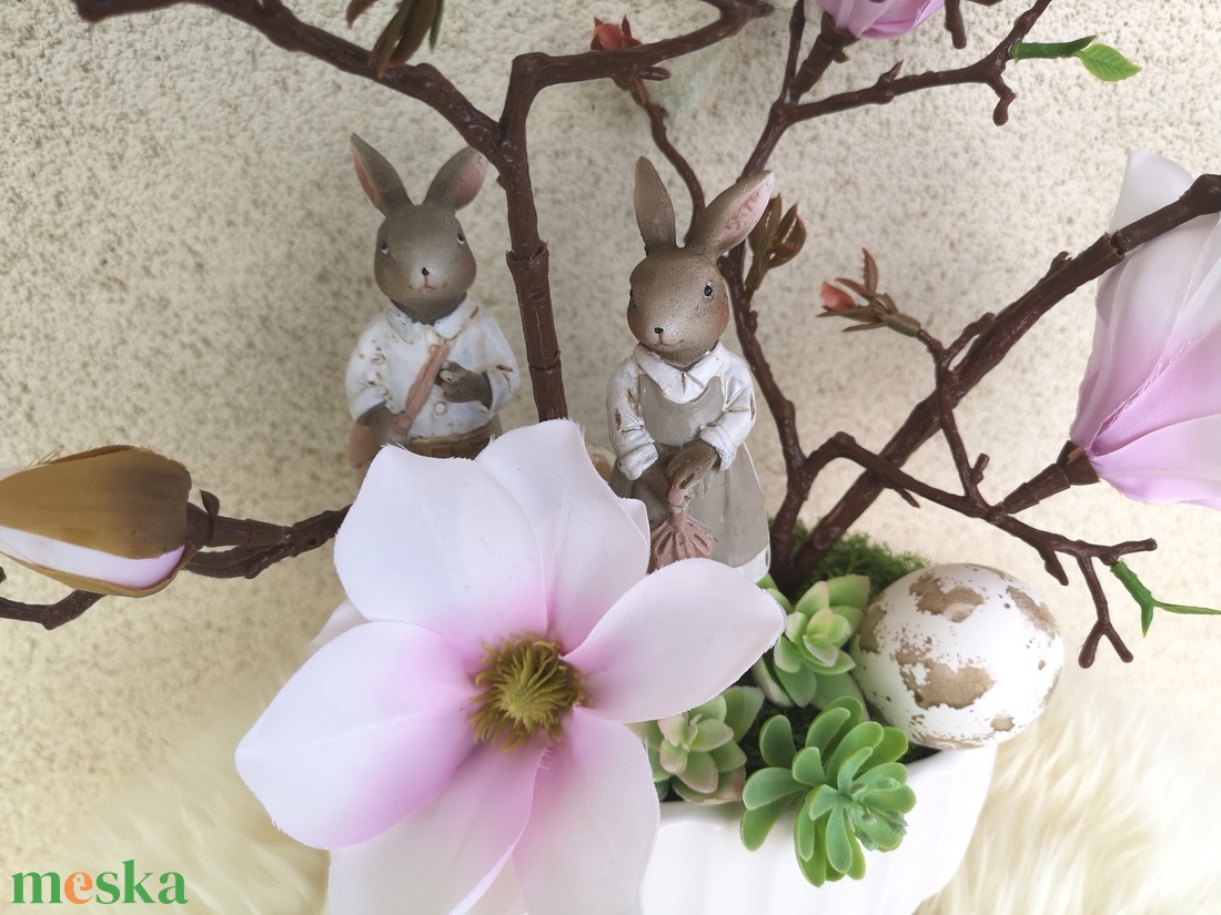 Magnólia asztaldísz - otthon & életmód - virágdekoráció - virágdíszek - asztali virágdísz - Meska.hu