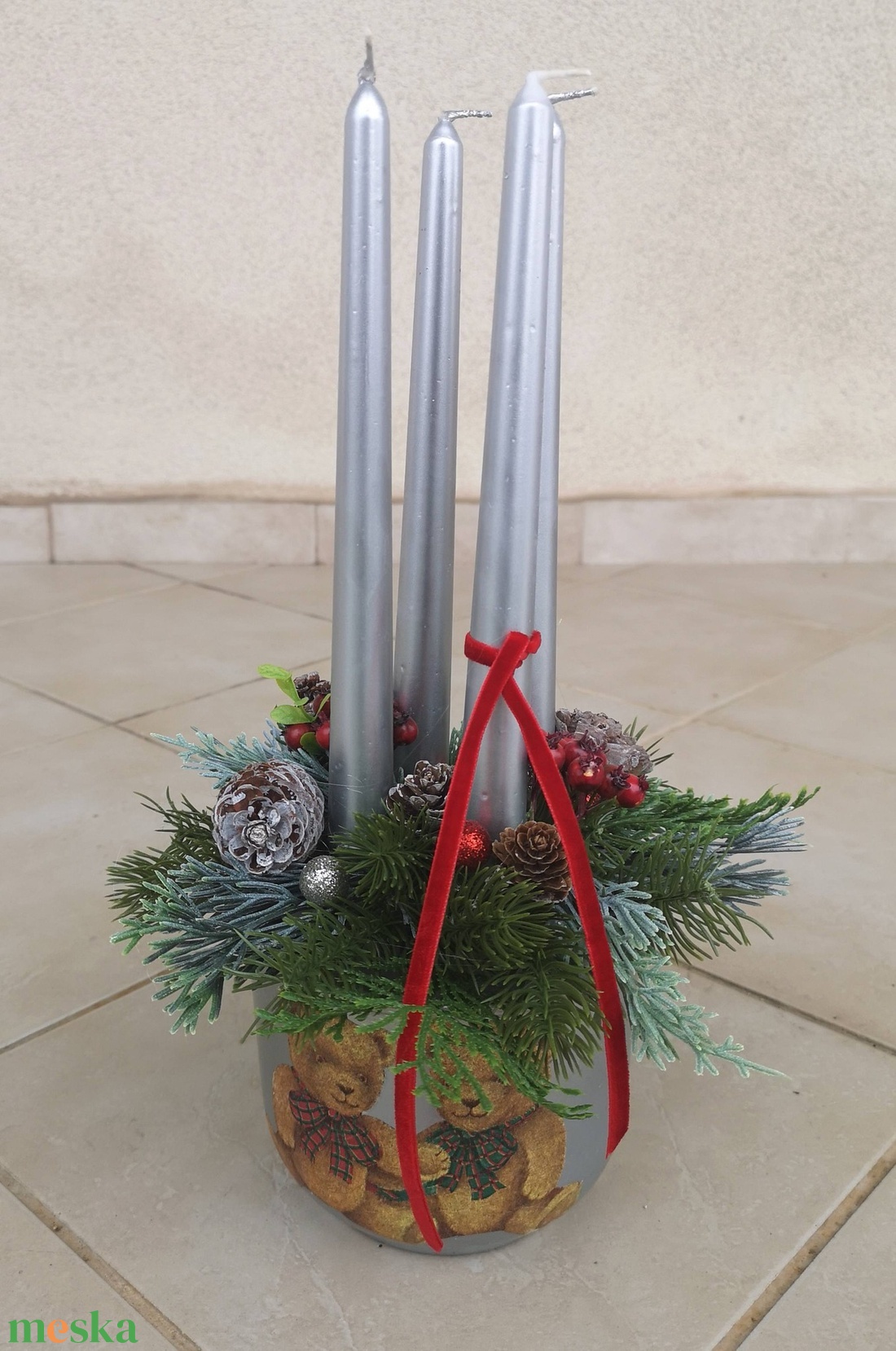  asztaldísz - karácsony - adventi díszek - adventi asztaldísz - Meska.hu