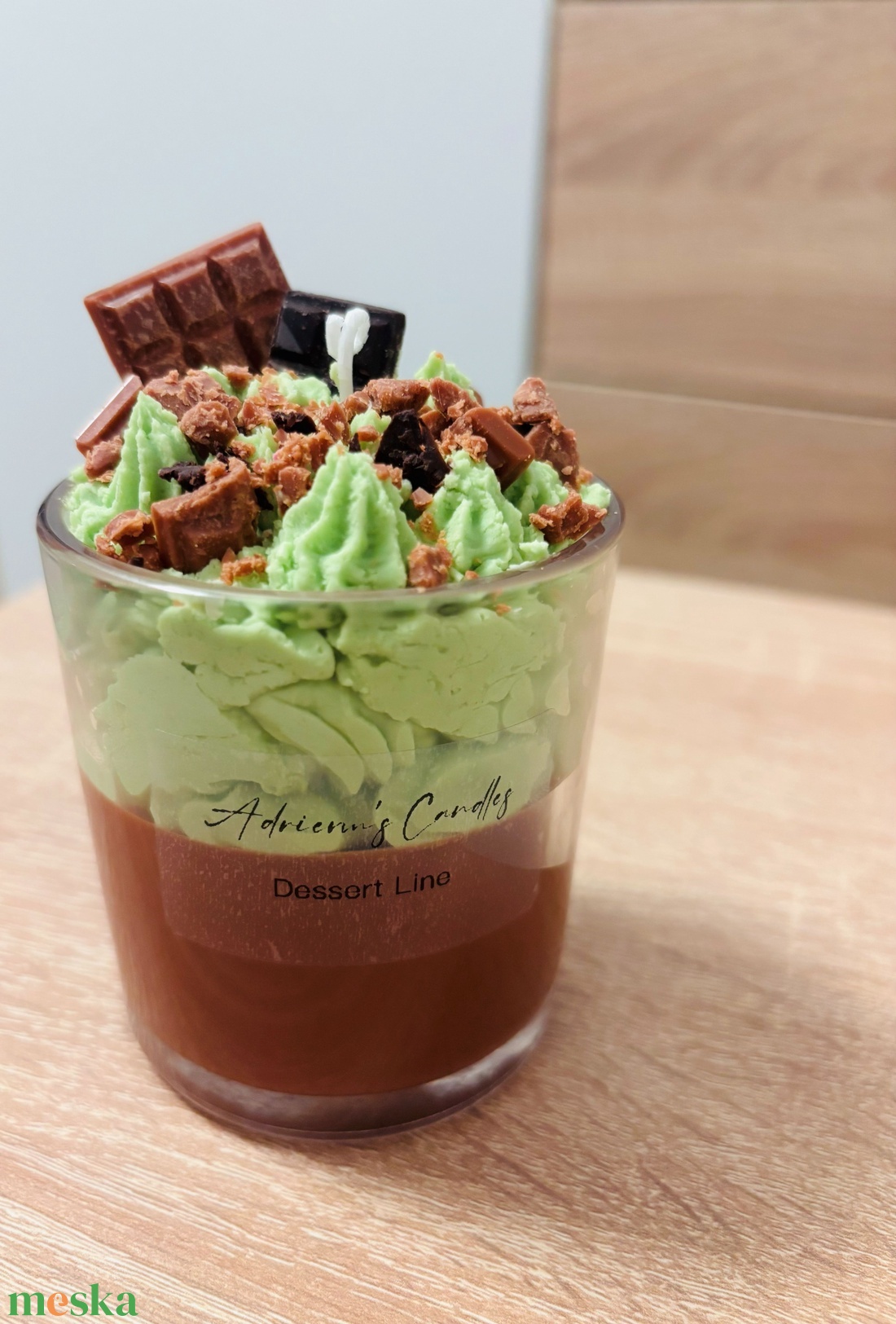 Dubai Chocolate desszert gyertya - otthon & életmód - gyertya, illat, aroma - gyertya - Meska.hu