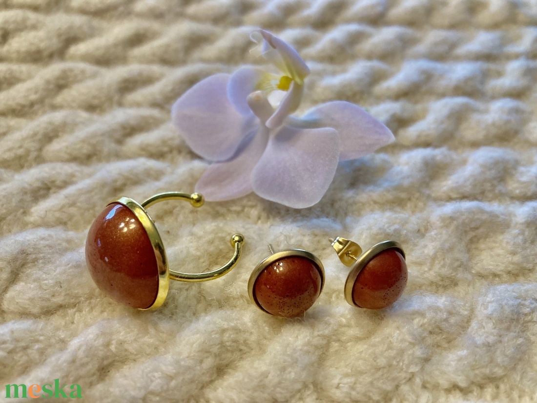 Téglavörös szett - ékszer - ékszerszett - Meska.hu