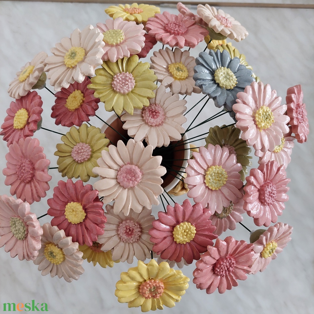 Kerámia margaréta - otthon & életmód - dekoráció - asztal és polc dekoráció - asztaldísz - Meska.hu