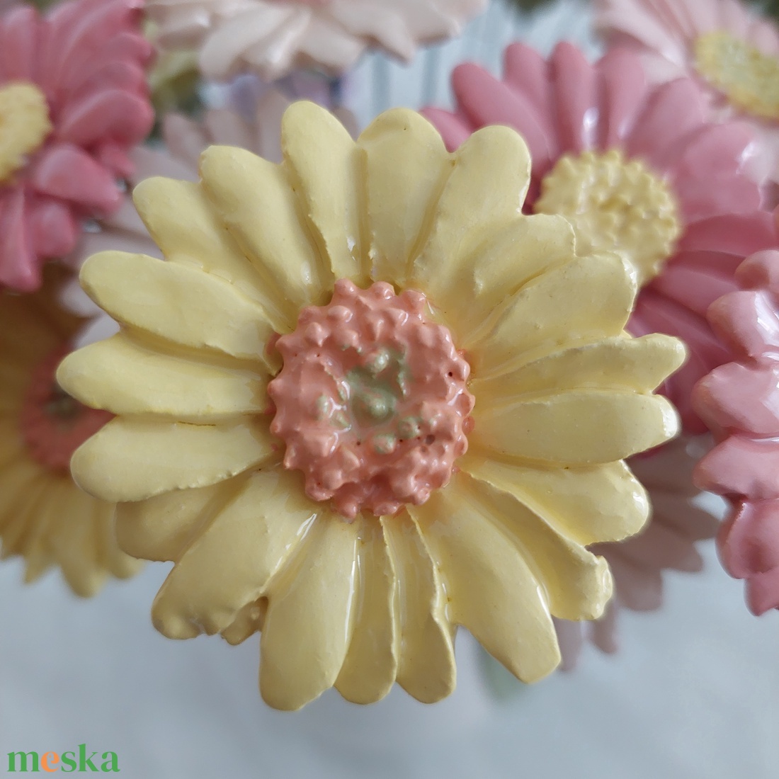 Kerámia margaréta - otthon & életmód - dekoráció - asztal és polc dekoráció - asztaldísz - Meska.hu