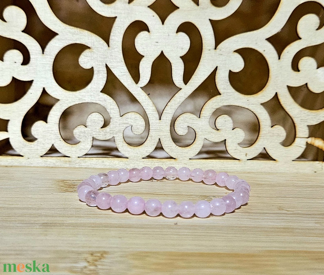 Rózsakvarc ásványkarkötő - ékszer - karkötő - ásványkarkötő - Meska.hu